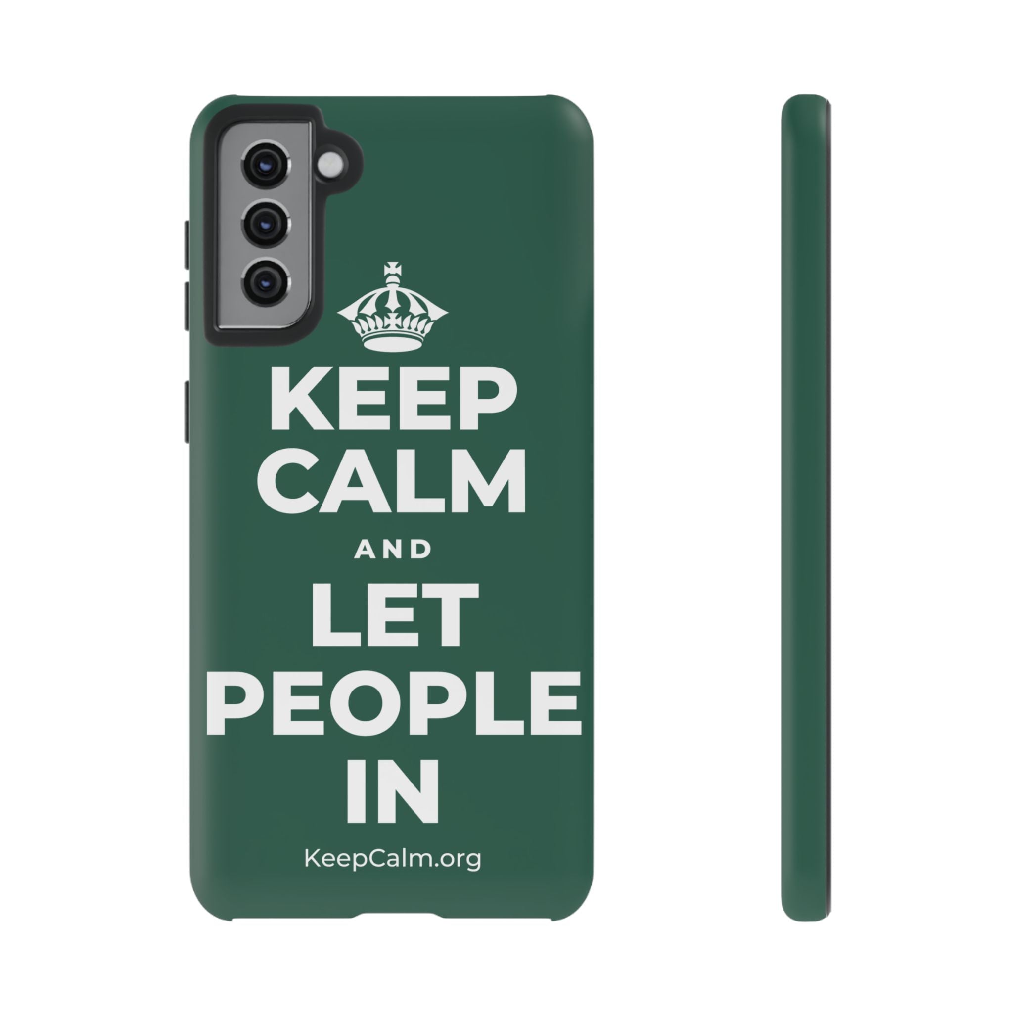 KEEP CALM AND LET PEOPLE IN Phone Case