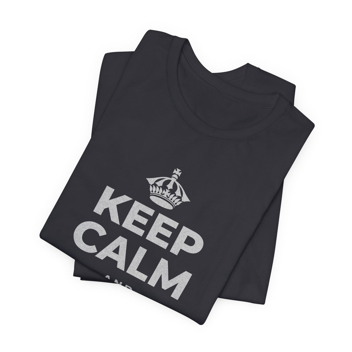 KEEP CALM AND BUILD IT T-Shirt (Baby Blue–Silver)