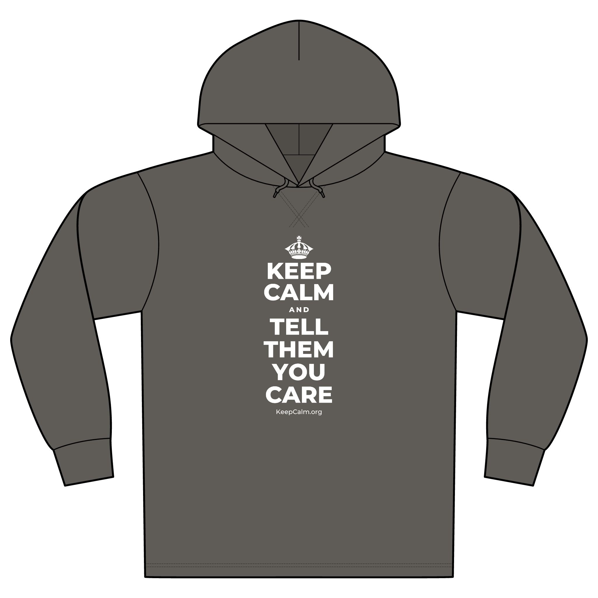 KEEP CALM AND TELL THEM YOU CARE Organic Hoodie Tee