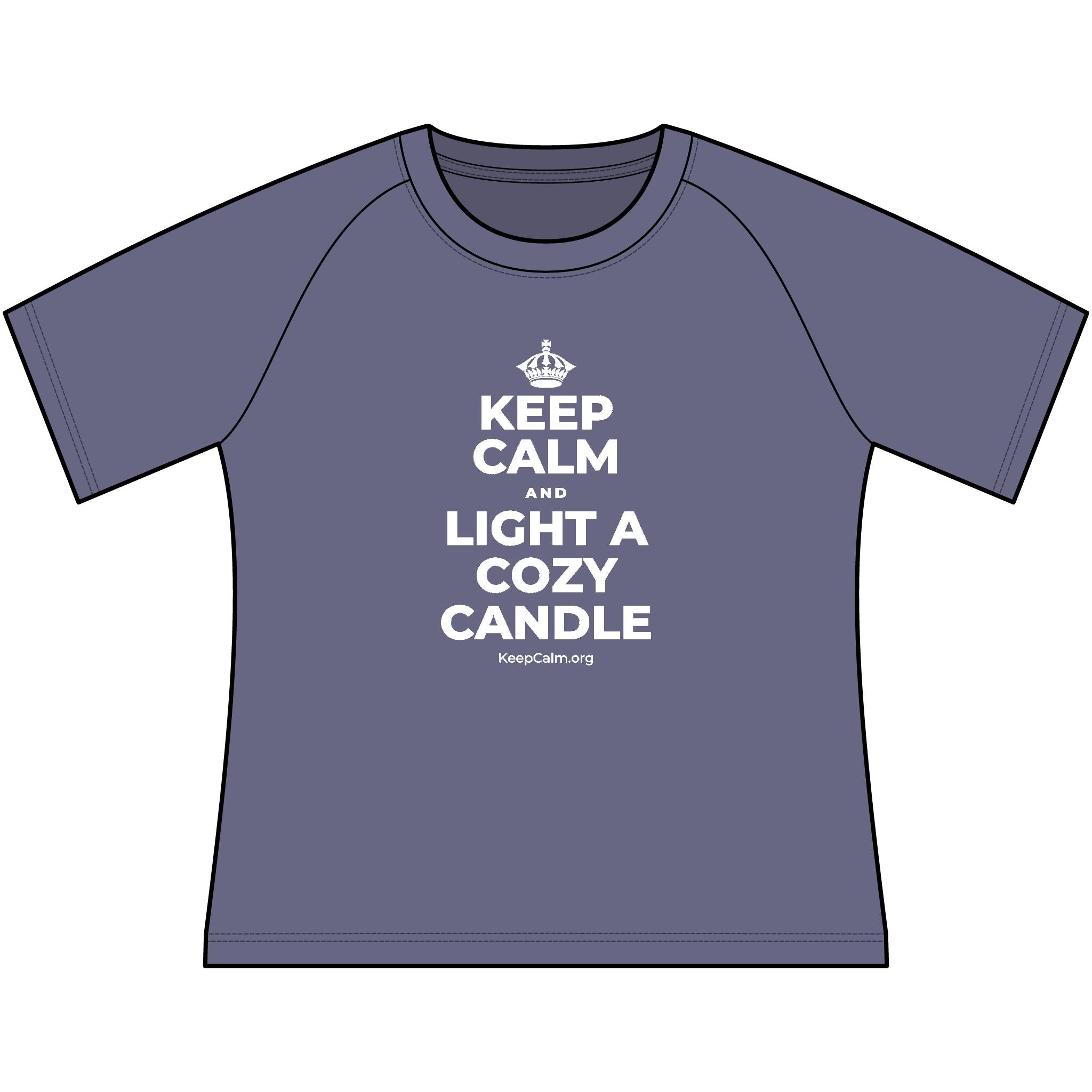 KEEP CALM AND LIGHT A COZY CANDLE Women's Raglan Tee