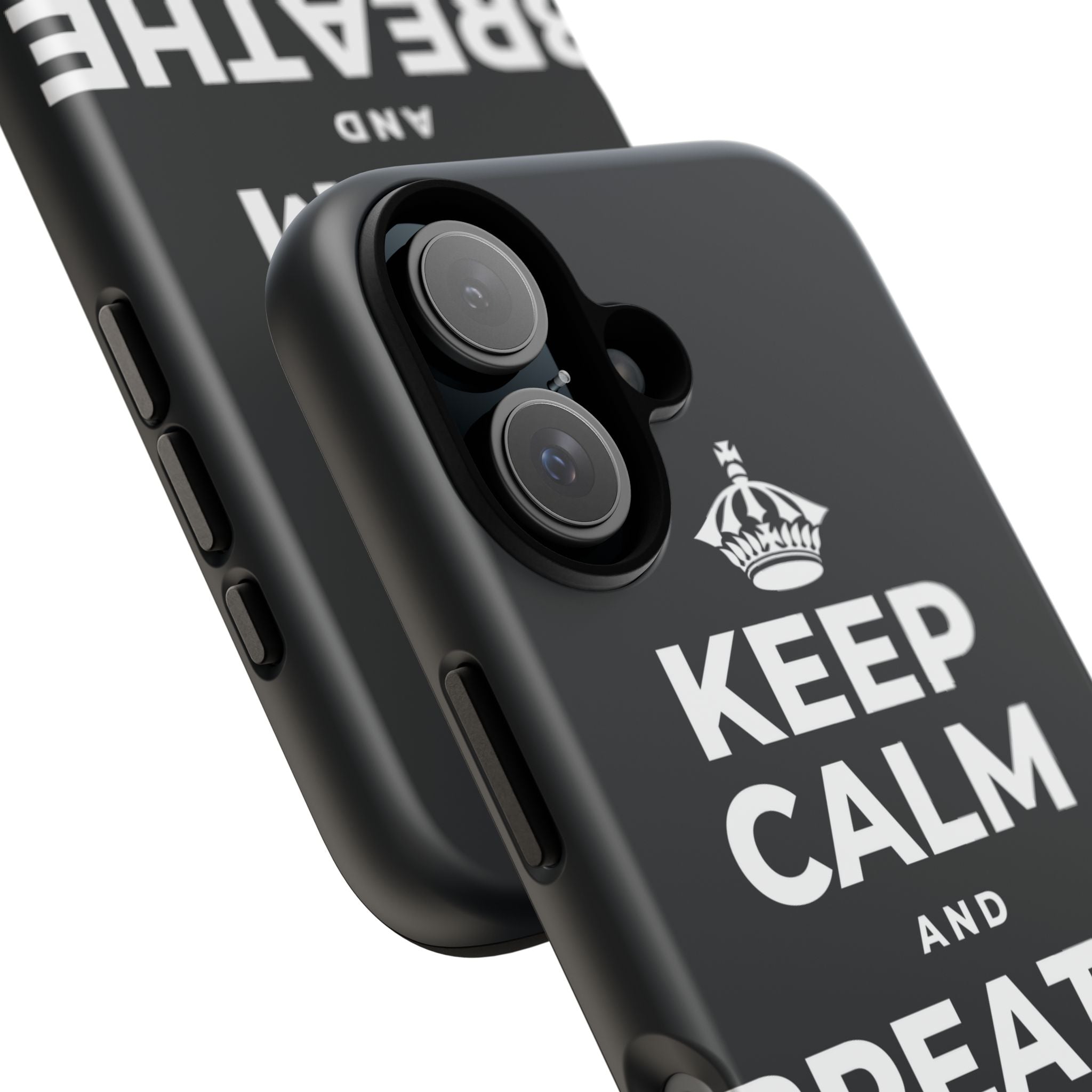 KEEP CALM AND BREATHE IN FOR FOUR Phone Case (Dark)