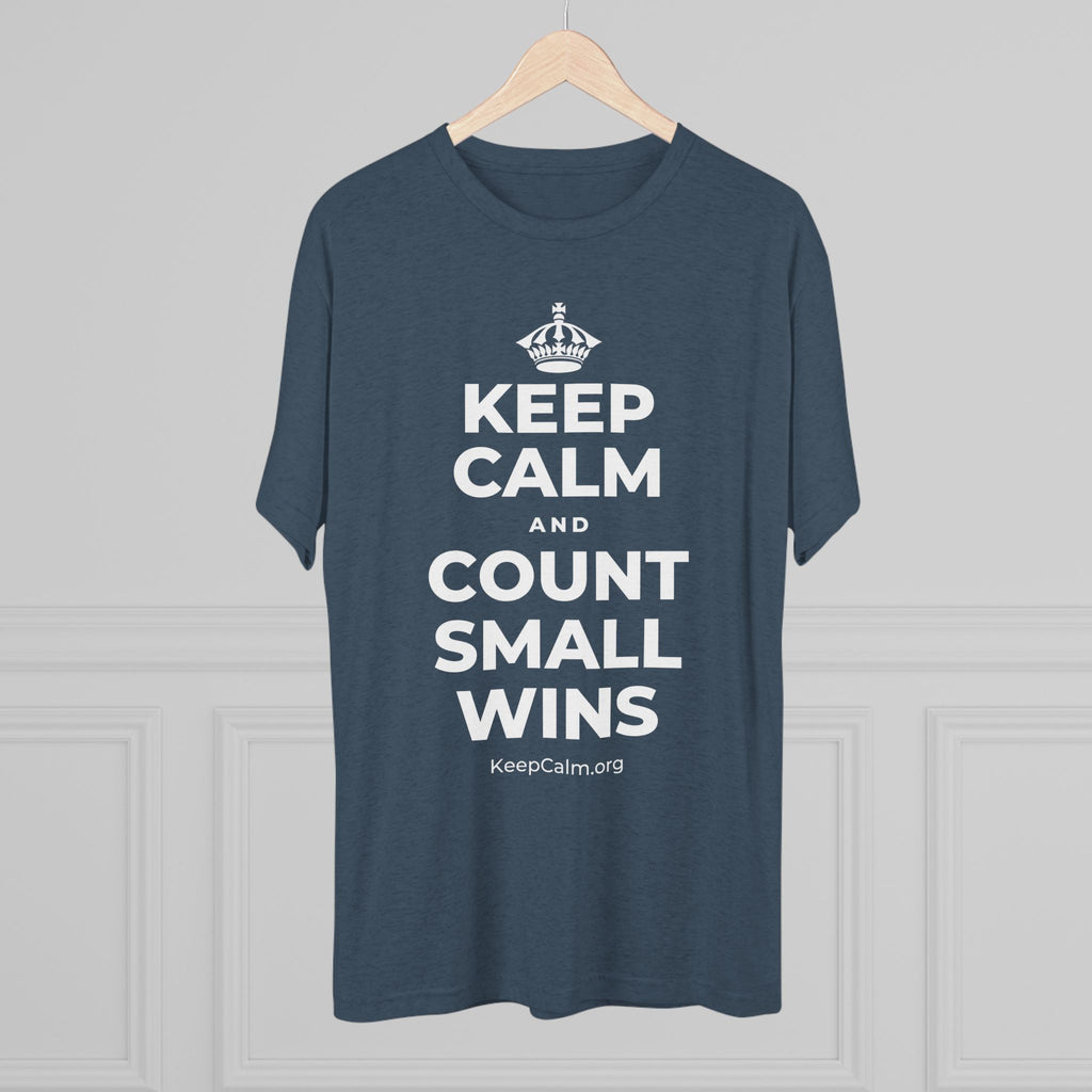 KEEP CALM AND COUNT SMALL WINS Tri-Blend Tee