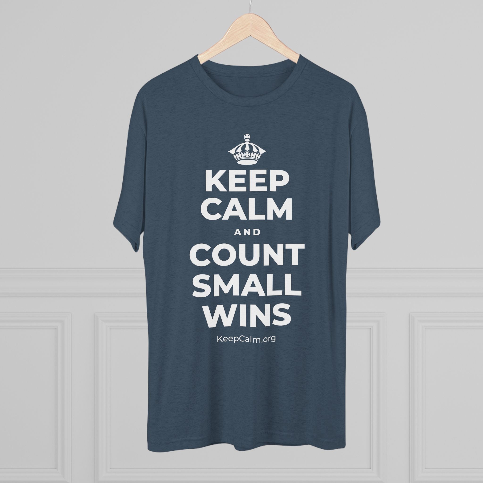 KEEP CALM AND COUNT SMALL WINS Tri-Blend Tee
