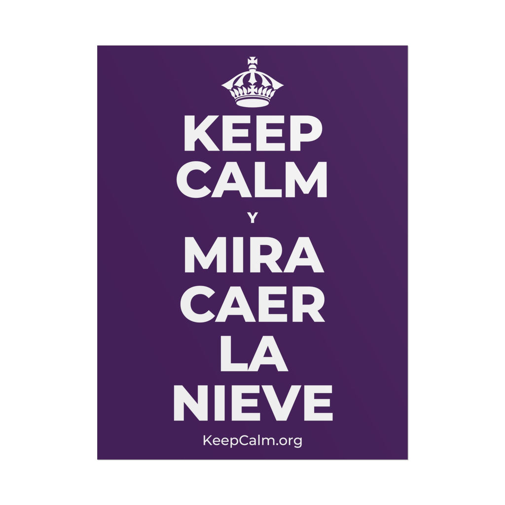 KEEP CALM Y MIRA CAER LA NIEVE Poster