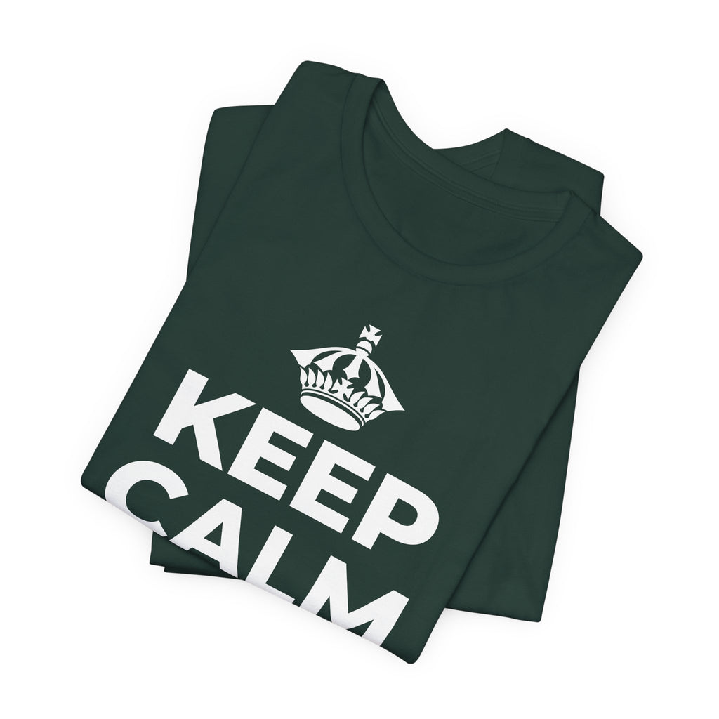KEEP CALM AND 去踩踩草地 T-Shirt (White–Asphalt)