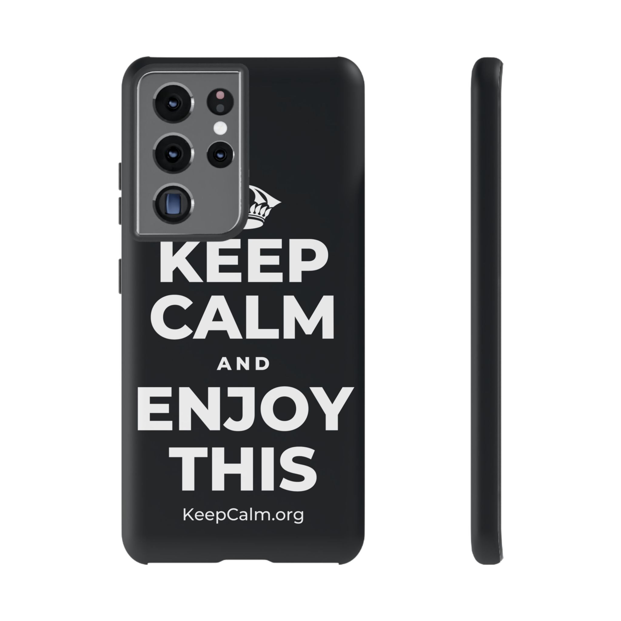 KEEP CALM AND ENJOY THIS Phone Case (Dark)