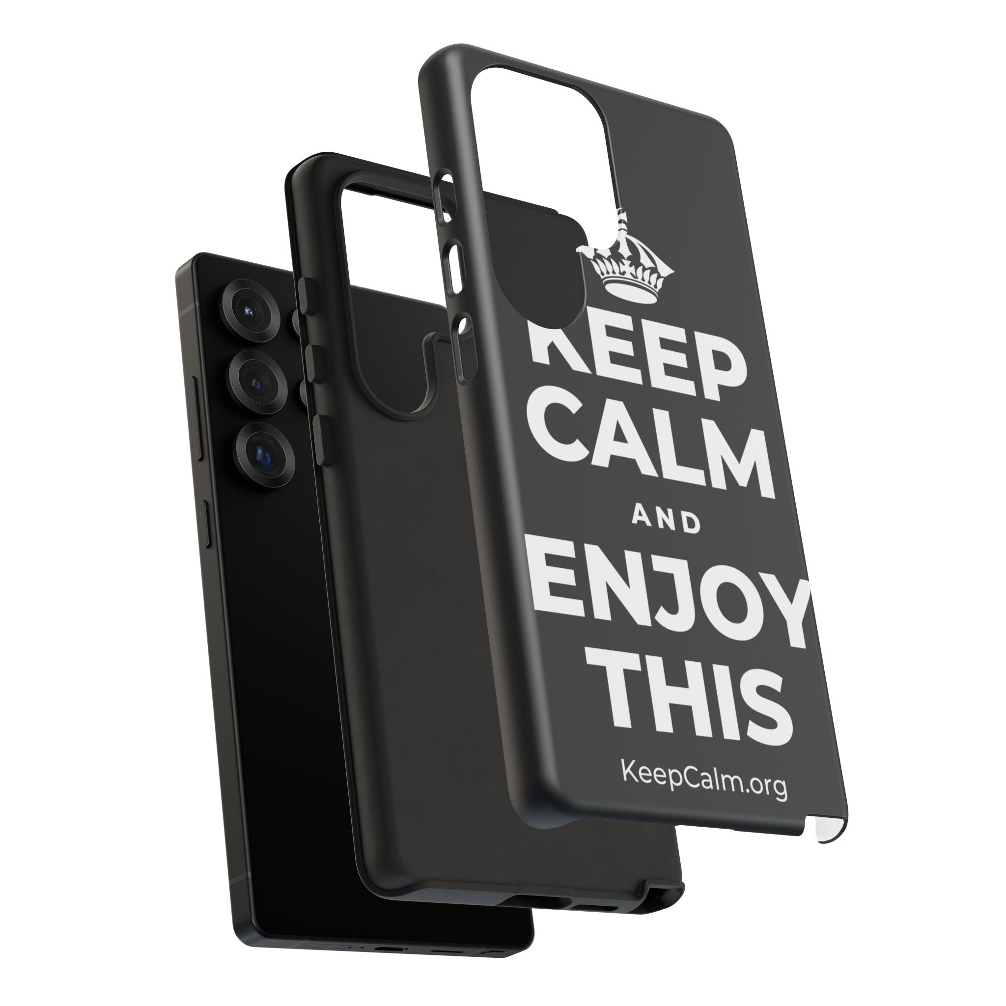 KEEP CALM AND ENJOY THIS Phone Case (Dark)