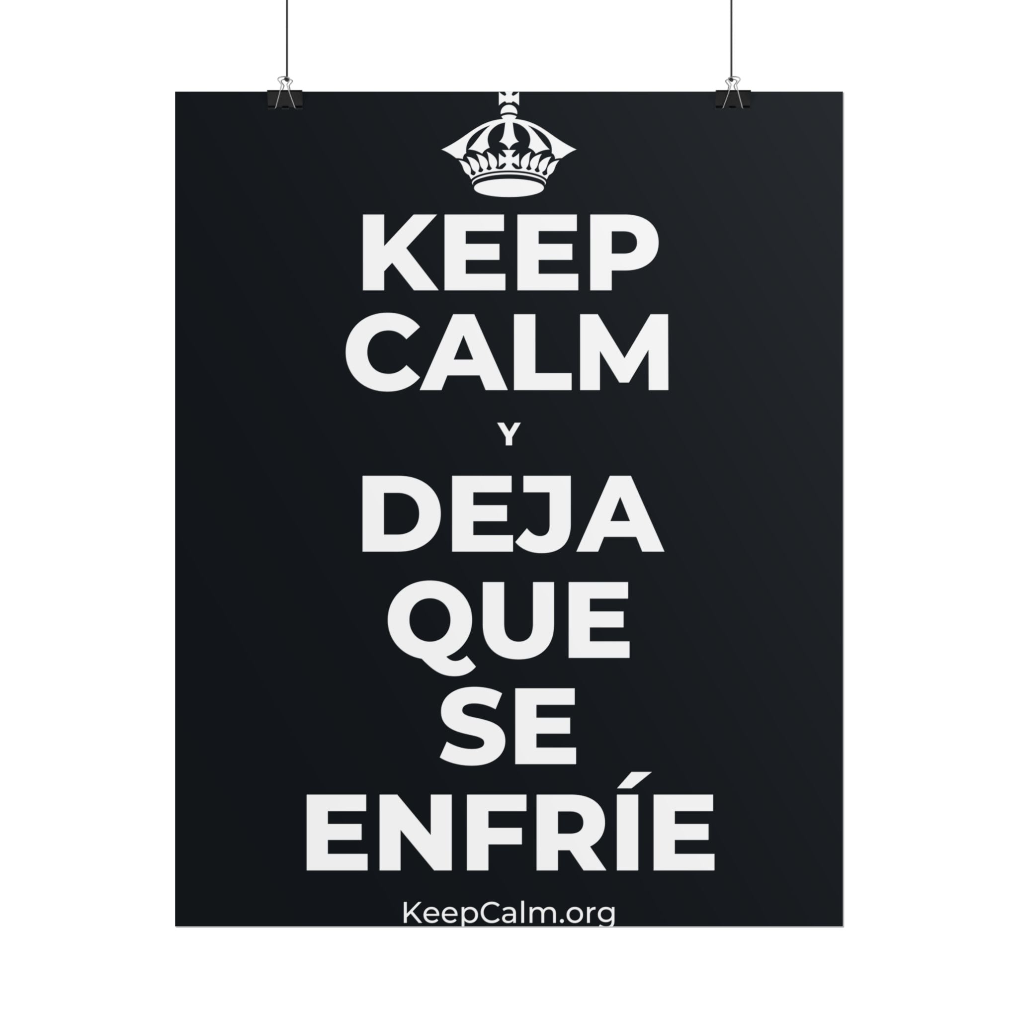 KEEP CALM Y DEJA QUE SE ENFRÍE Poster (Dark)