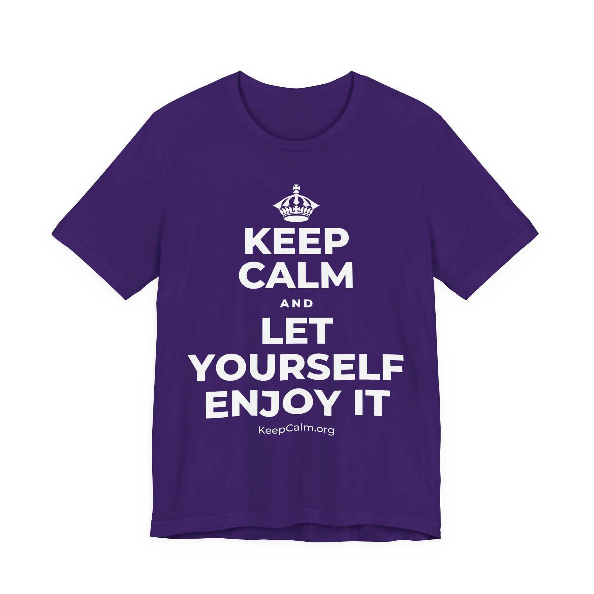 KEEP CALM AND LET YOURSELF ENJOY IT T-Shirt (Soft Cream–Heather Mauve)
