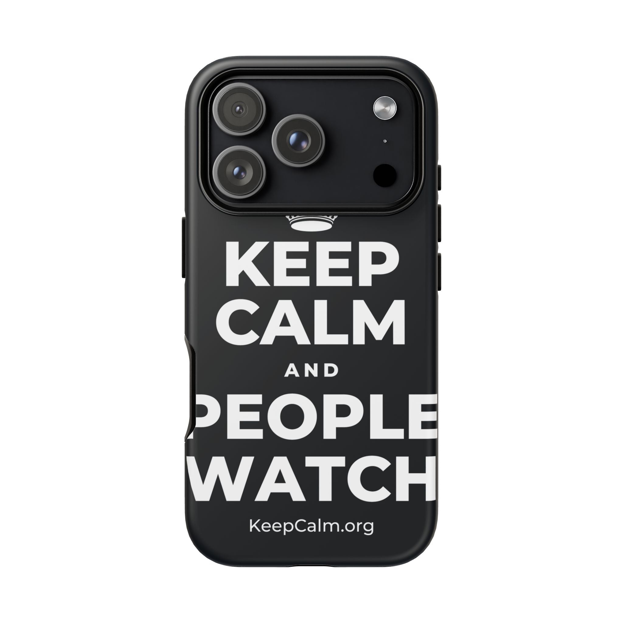 KEEP CALM AND PEOPLE WATCH Phone Case (Dark)