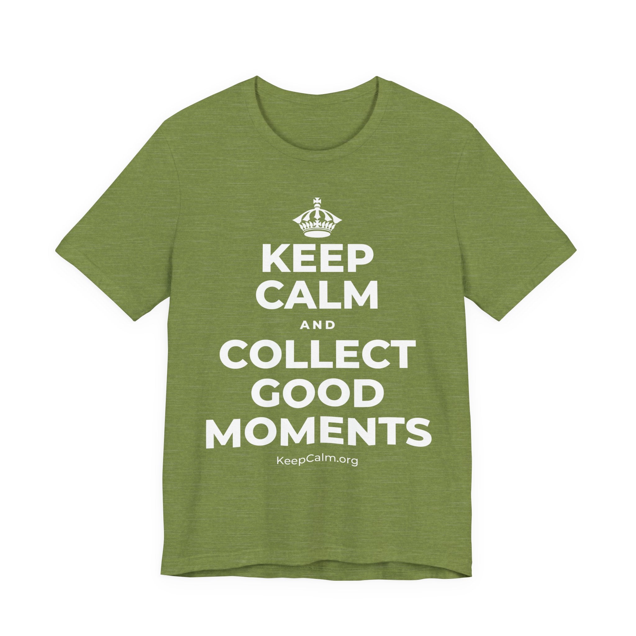 KEEP CALM AND COLLECT GOOD MOMENTS T-Shirt (Baby Blue–Silver)