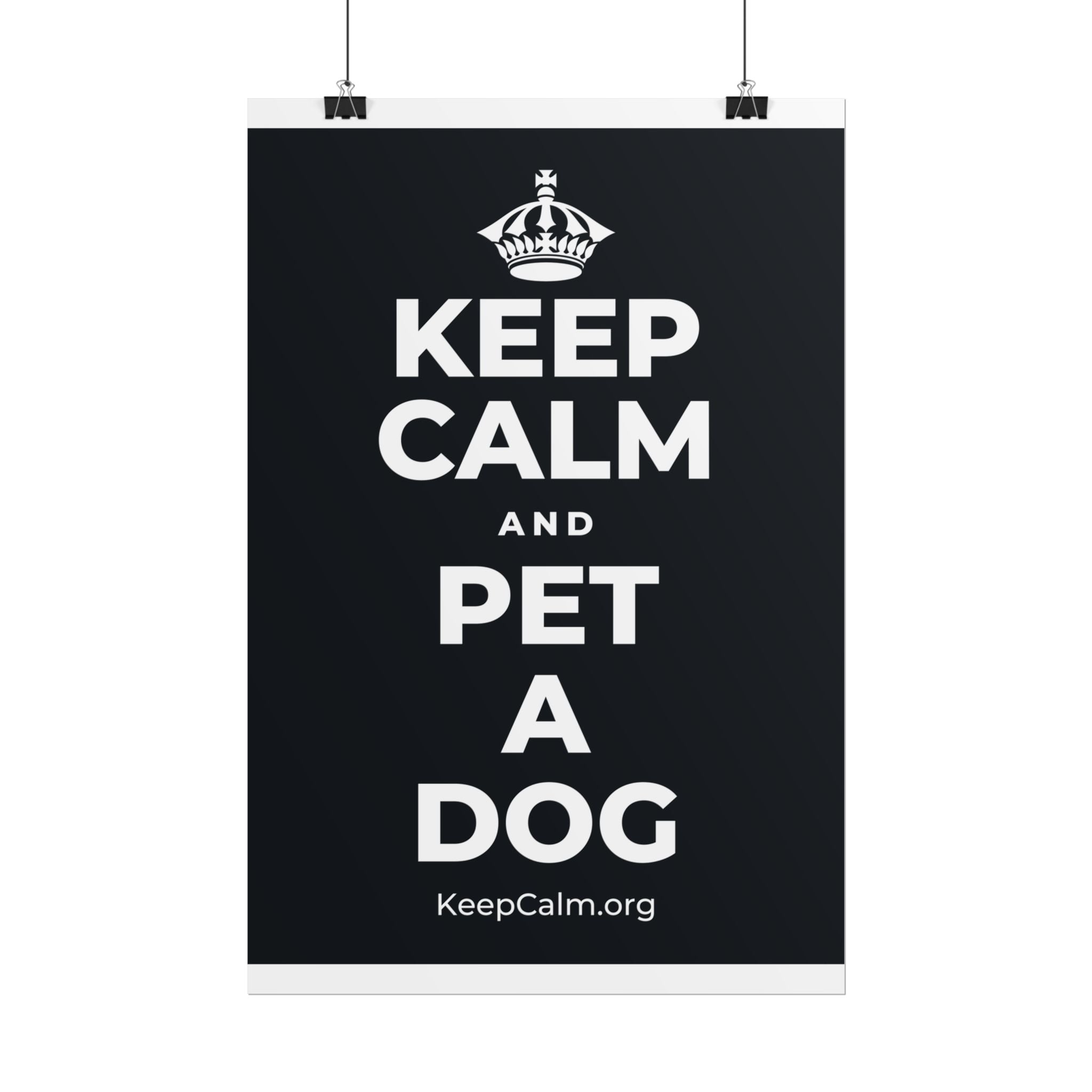 KEEP CALM AND PET A DOG Poster (Dark)