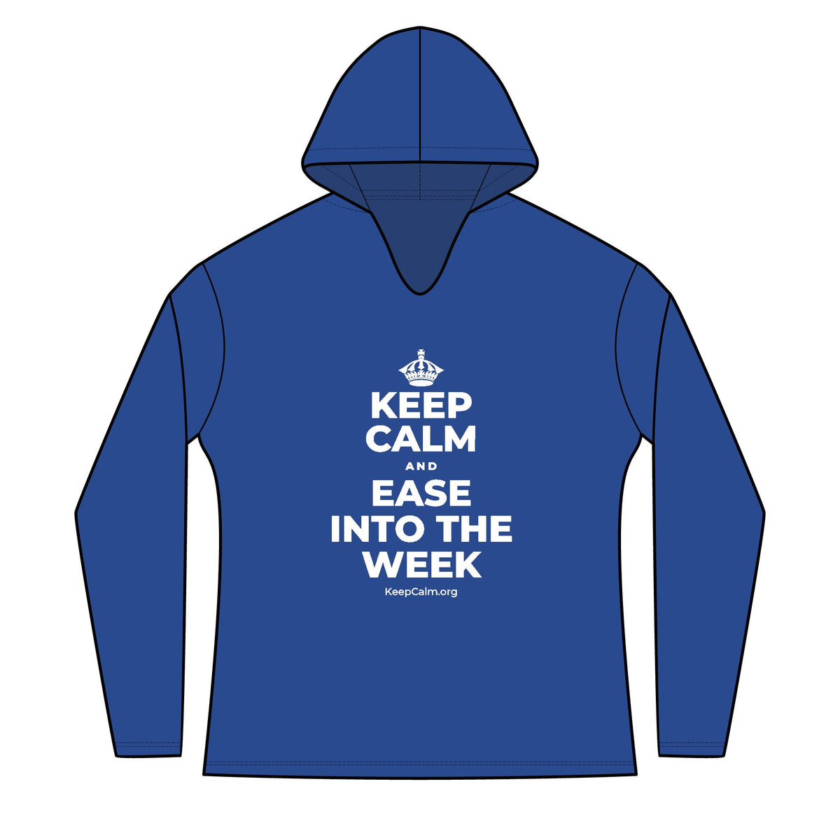 KEEP CALM AND EASE INTO THE WEEK Women's Long Sleeve Hoodie