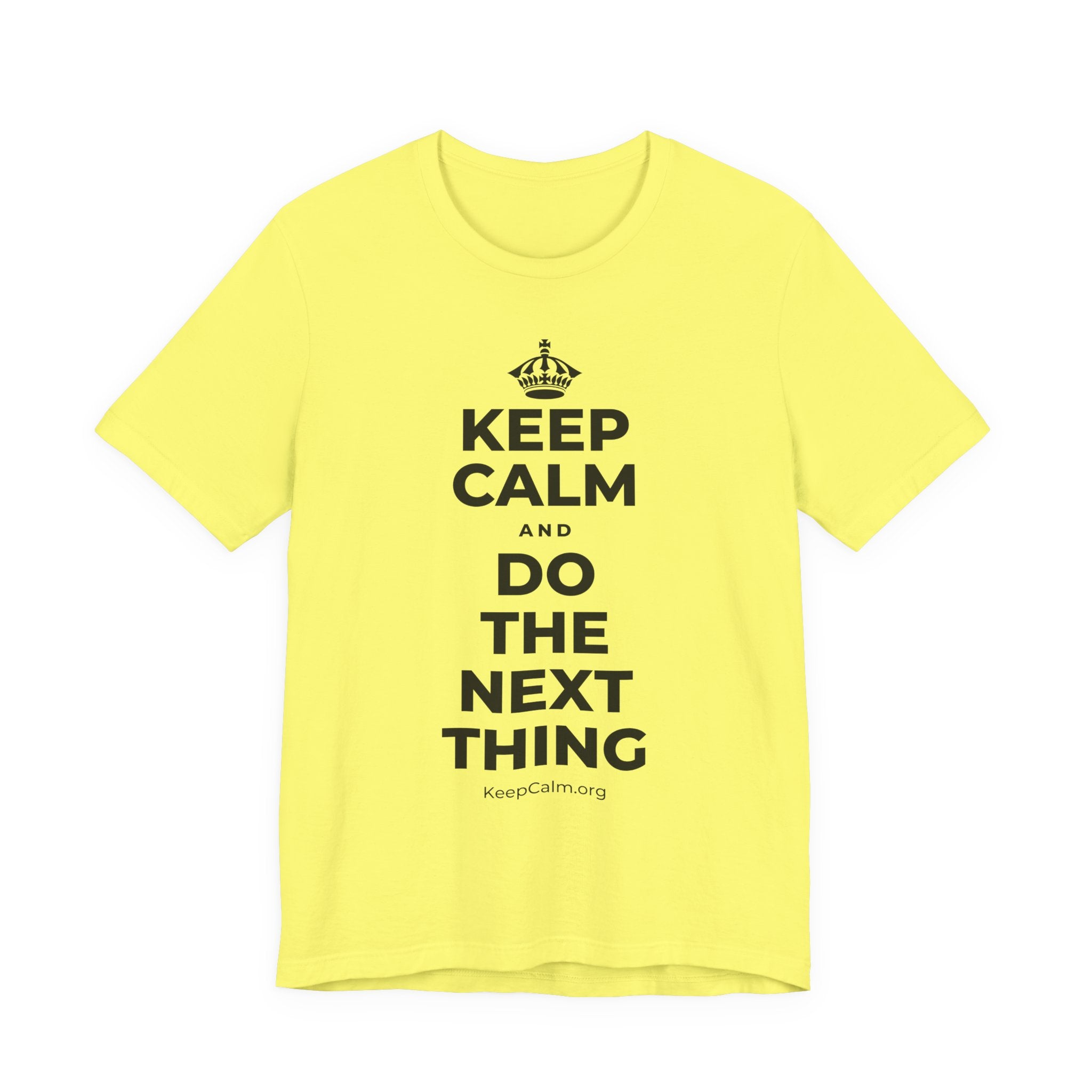KEEP CALM AND DO THE NEXT THING T-Shirt (Soft Cream–Heather Mauve)