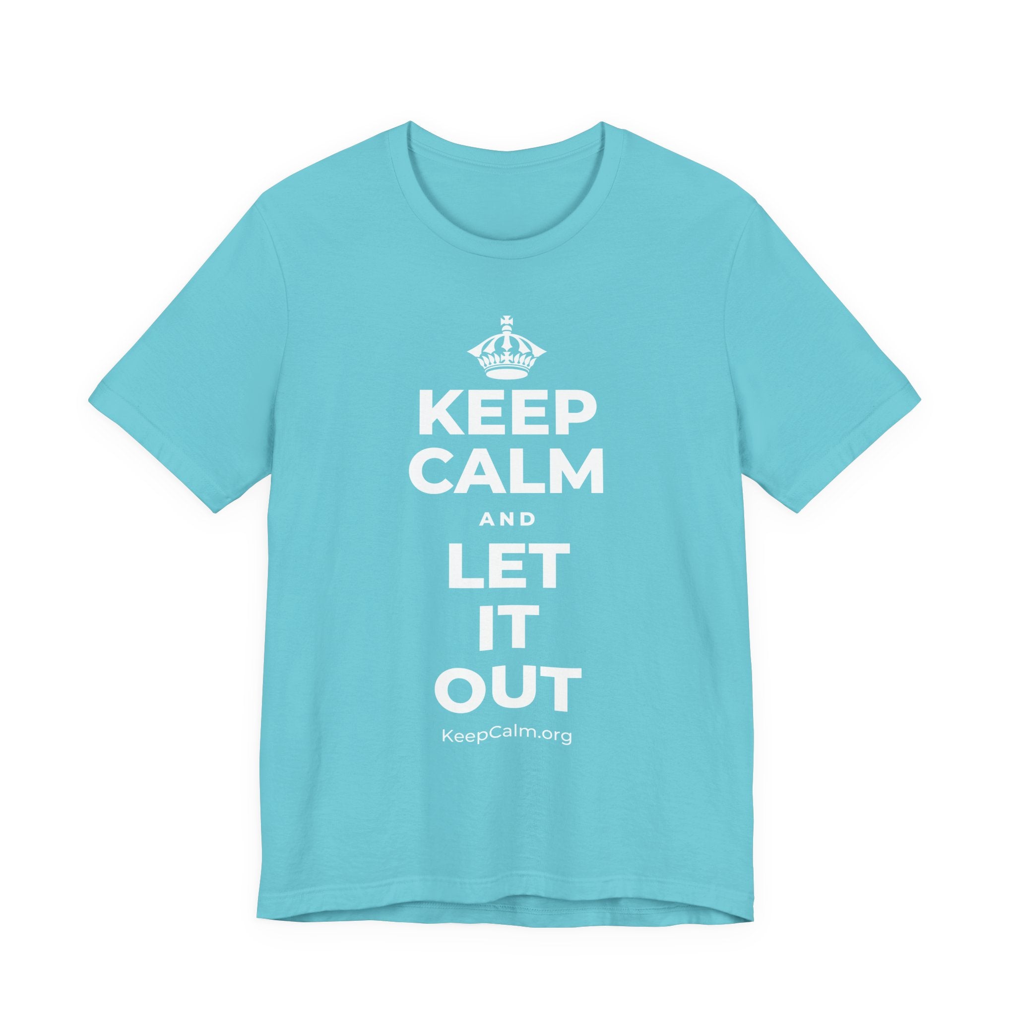 KEEP CALM AND LET IT OUT T-Shirt (Soft Cream–Heather Mauve)