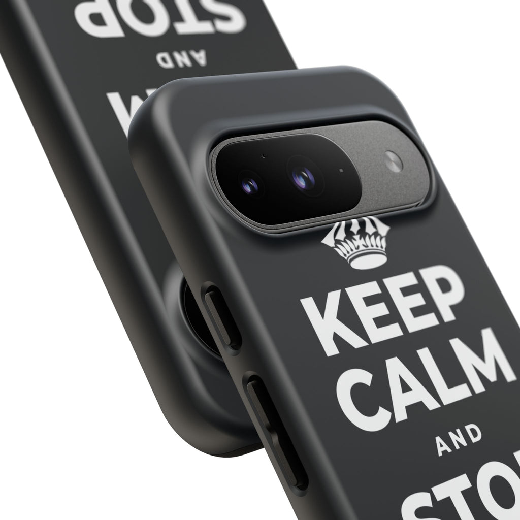 KEEP CALM AND STOP FORCING IT Phone Case (Dark)