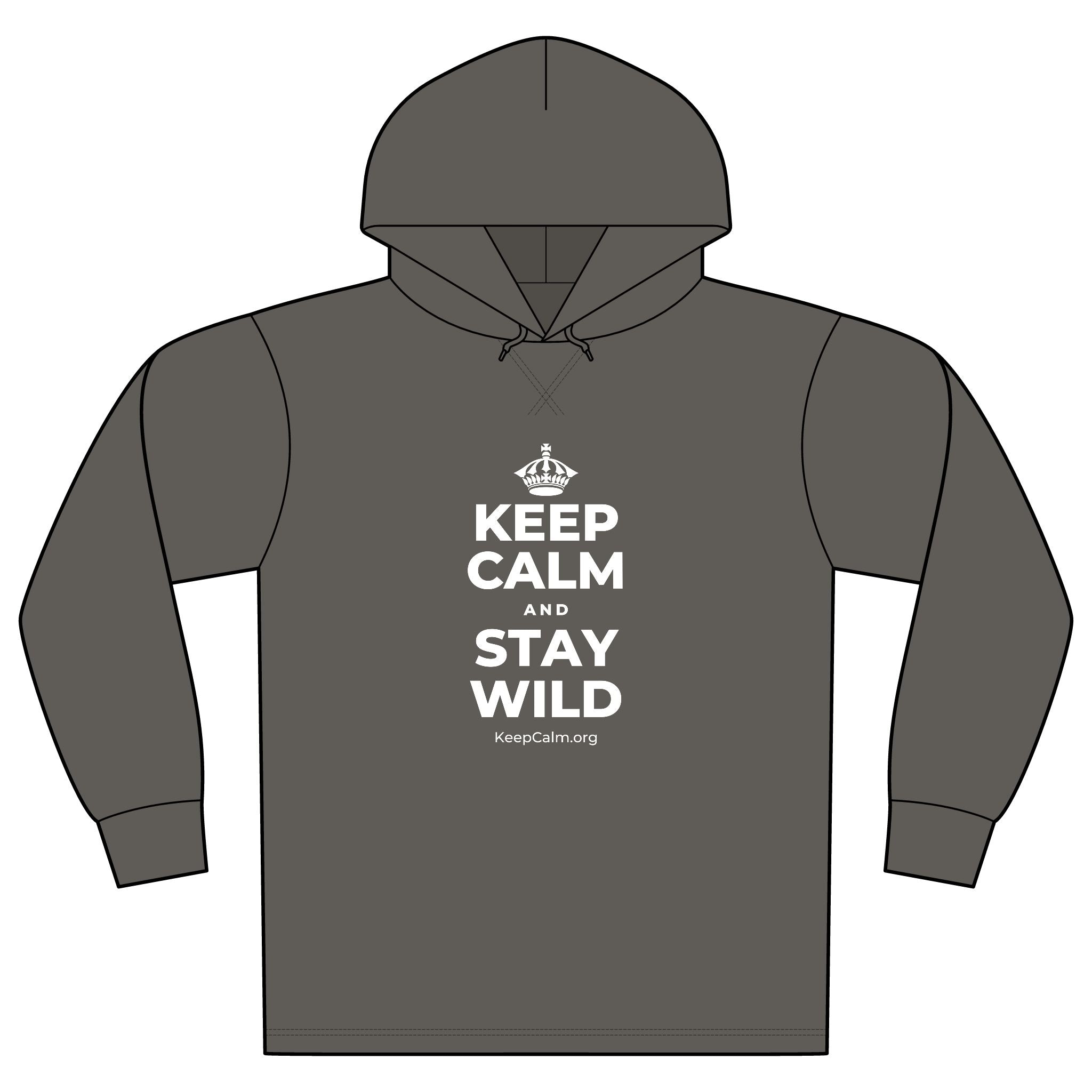 KEEP CALM AND STAY WILD Organic Hoodie Tee