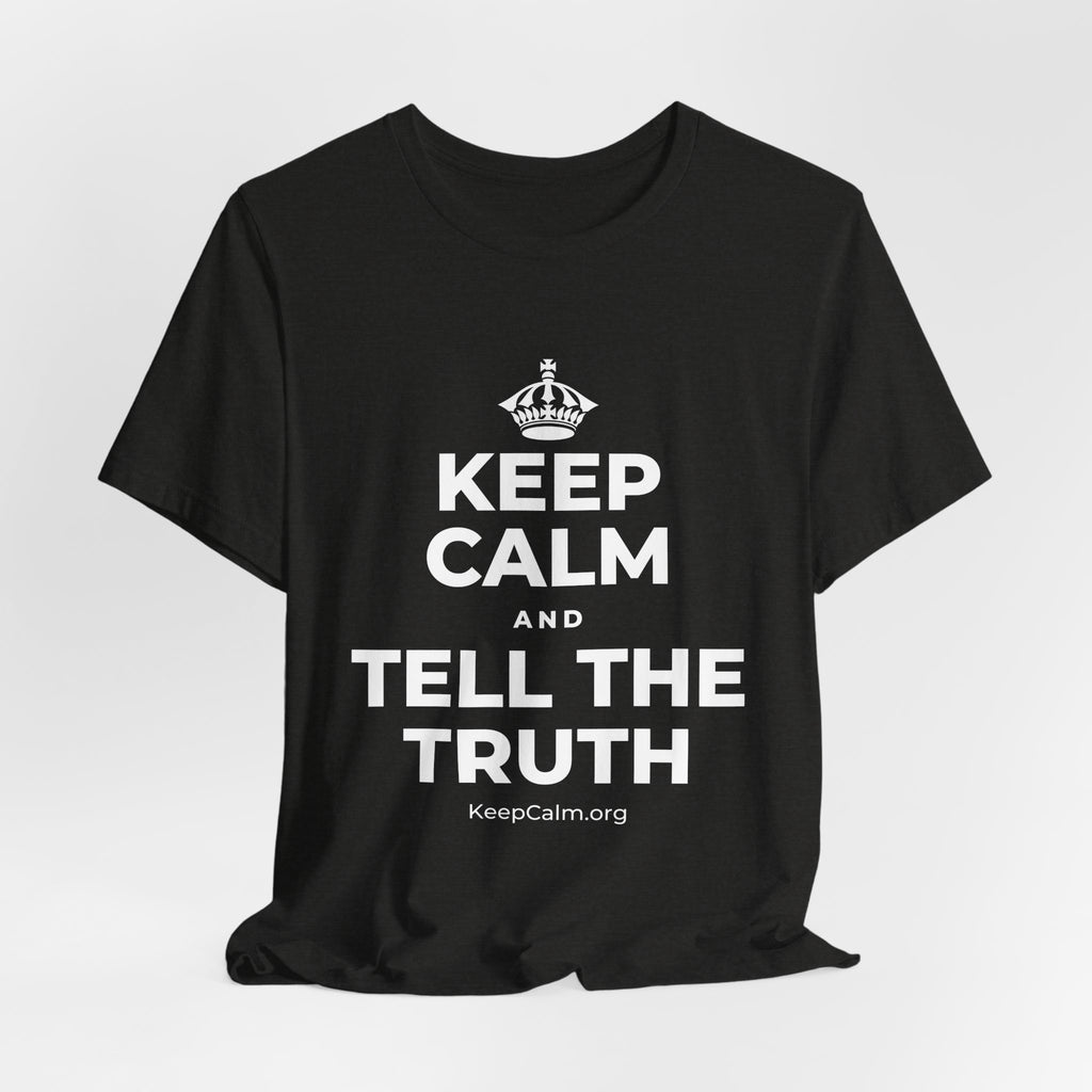 KEEP CALM AND TELL THE TRUTH T-Shirt (Soft Cream–Heather Mauve)