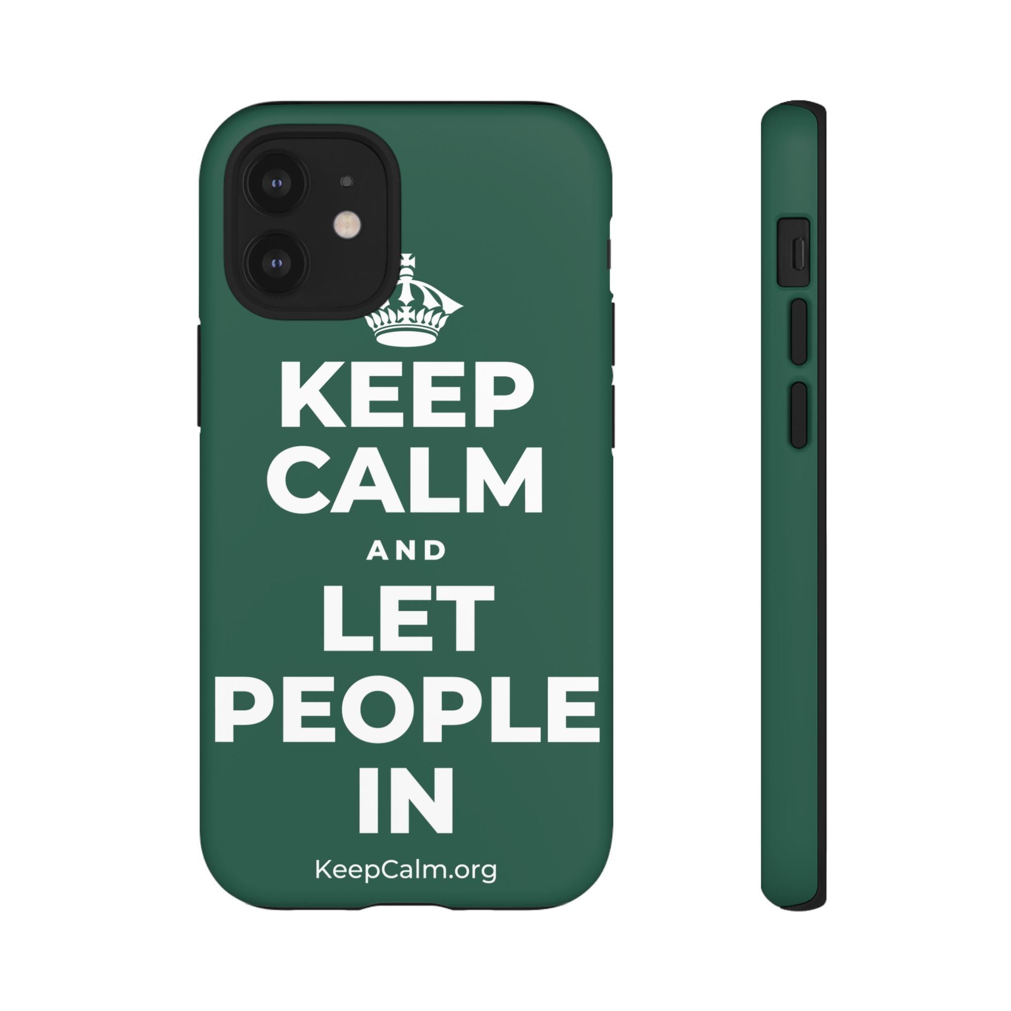 KEEP CALM AND LET PEOPLE IN Phone Case