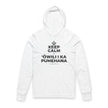 KEEP CALM A ʻŌWILI I KA PUMEHANA Hooded Long Sleeve Tee