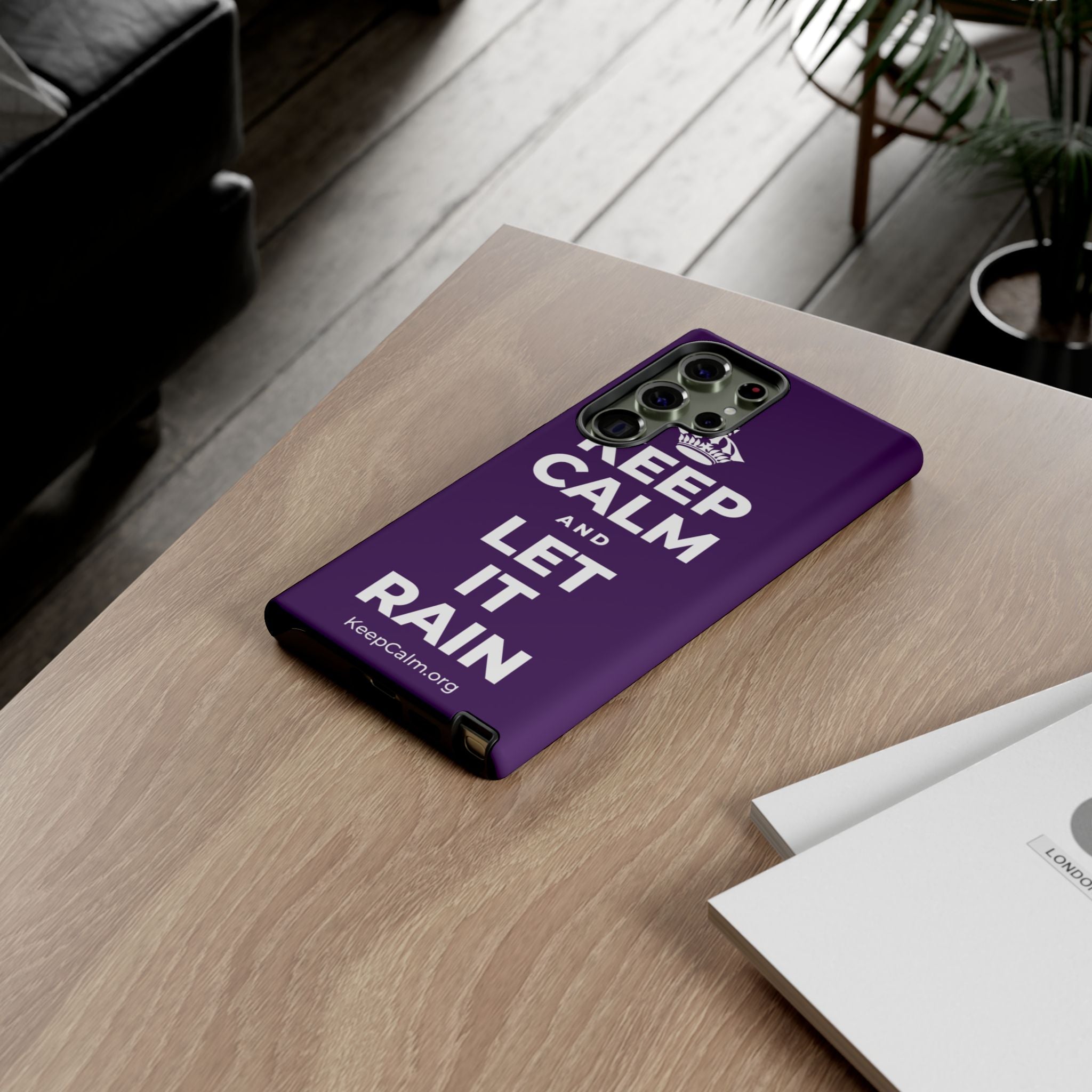KEEP CALM AND LET IT RAIN Phone Case