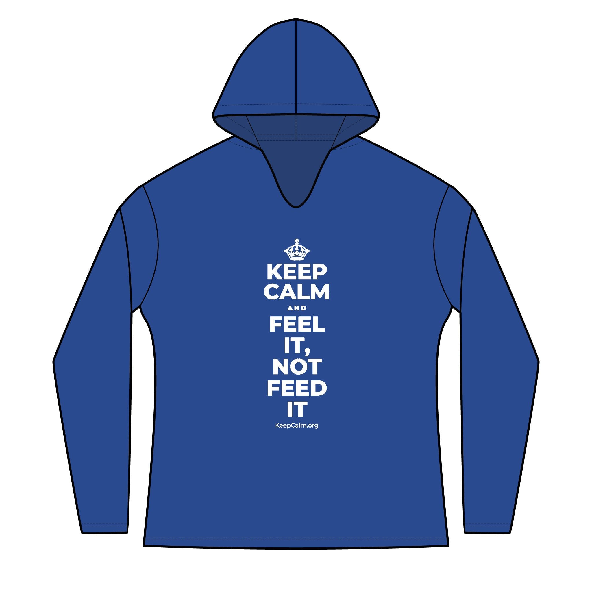 KEEP CALM AND FEEL IT, NOT FEED IT Women's Long Sleeve Hoodie