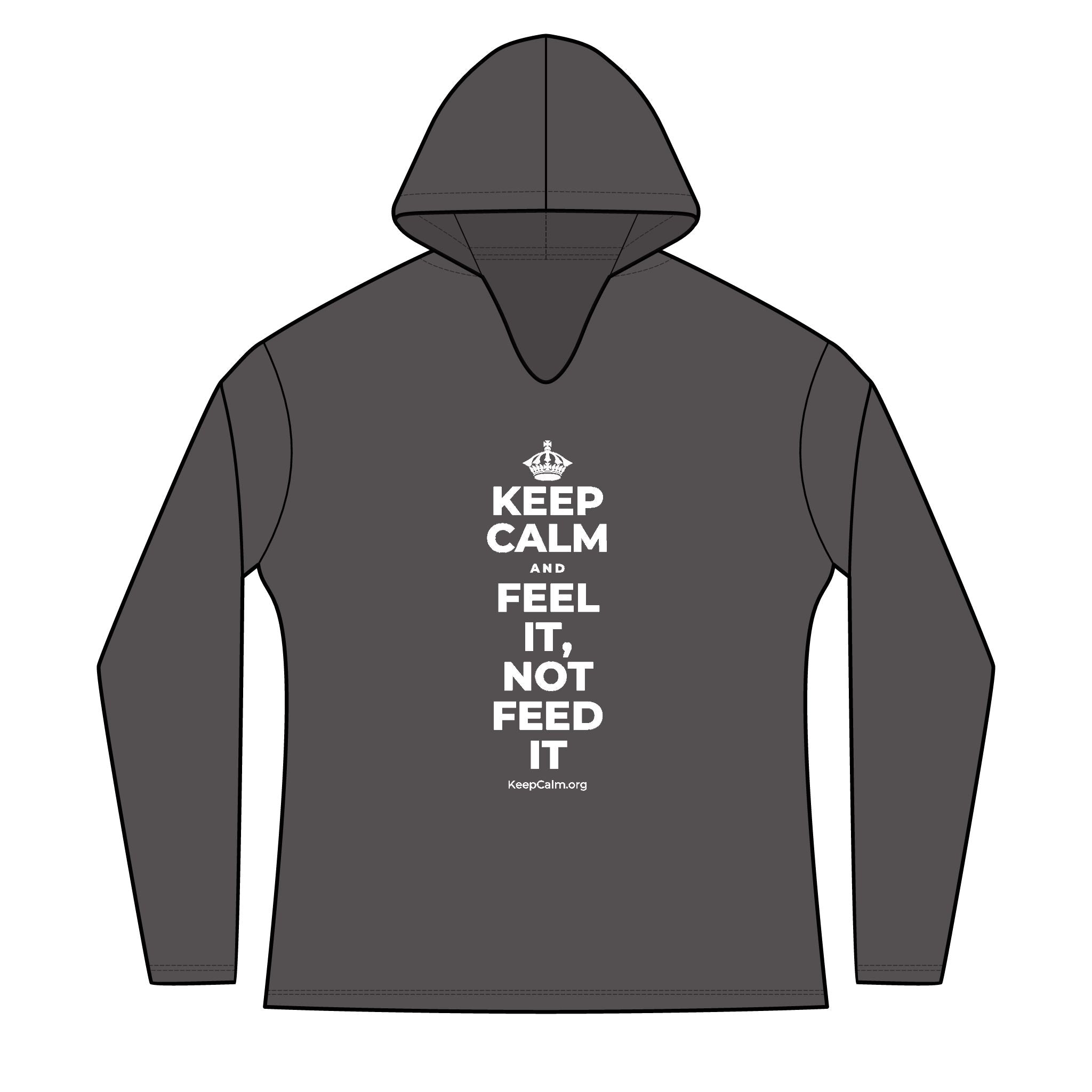 KEEP CALM AND FEEL IT, NOT FEED IT Women's Long Sleeve Hoodie