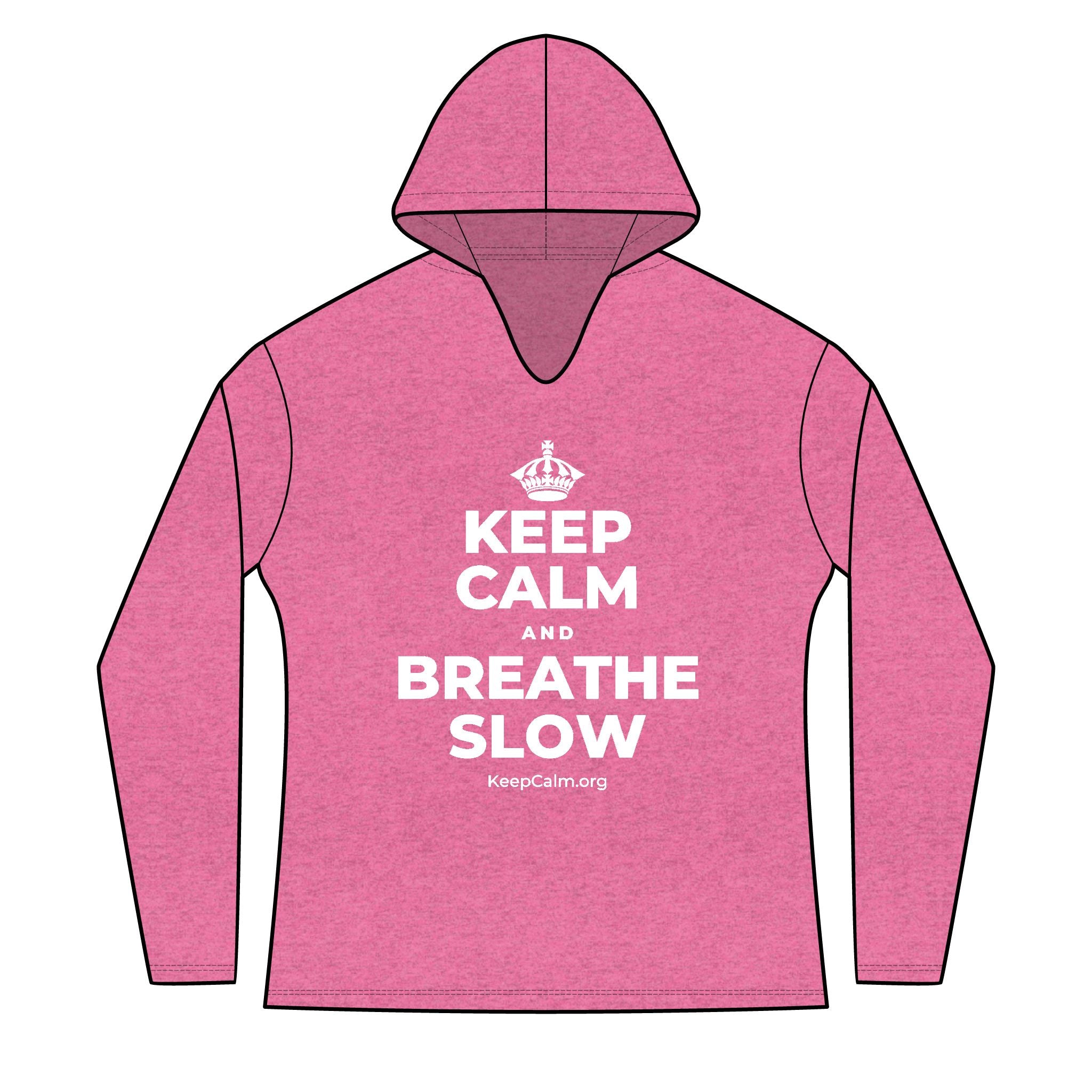 KEEP CALM AND BREATHE SLOW Women's Long Sleeve Hoodie
