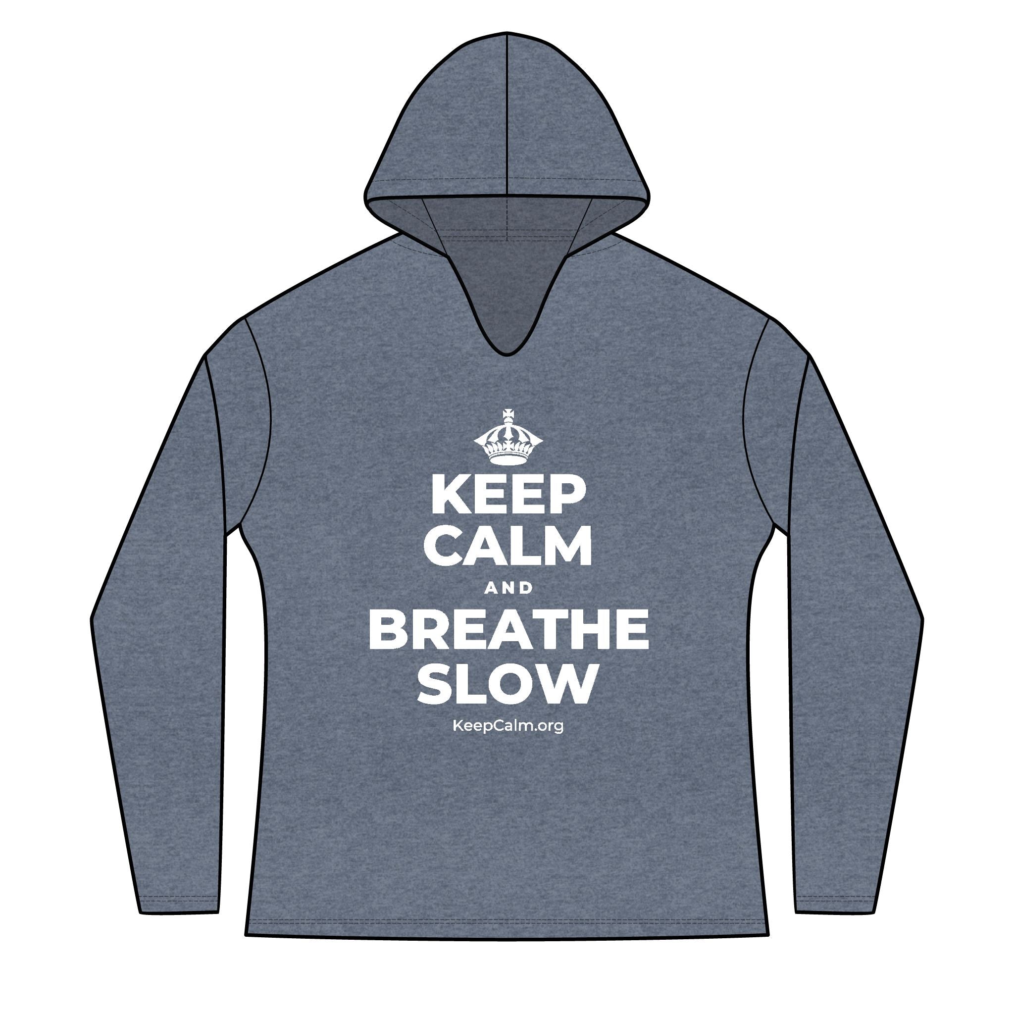 KEEP CALM AND BREATHE SLOW Women's Long Sleeve Hoodie