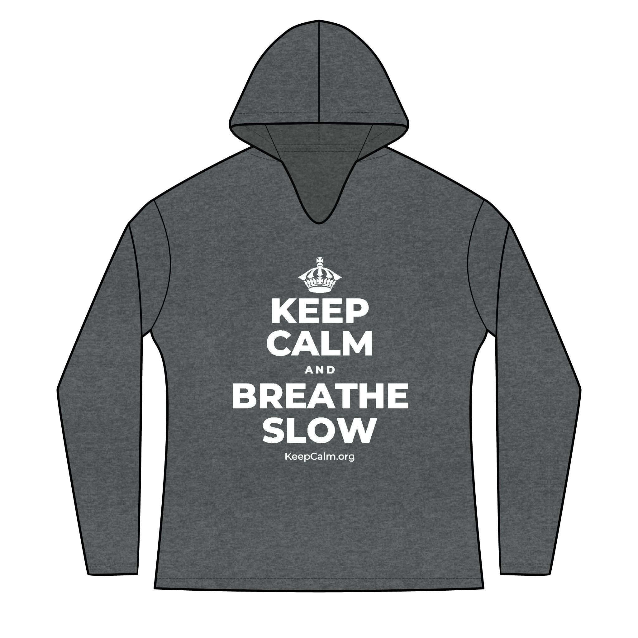 KEEP CALM AND BREATHE SLOW Women's Long Sleeve Hoodie