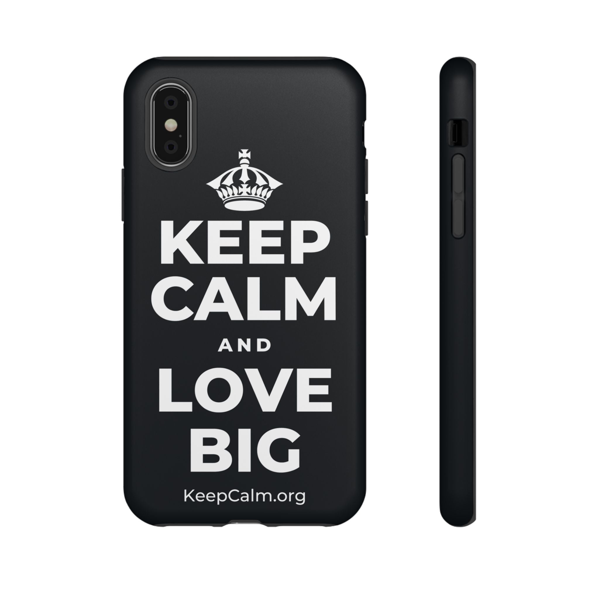 KEEP CALM AND LOVE BIG Phone Case (Dark)