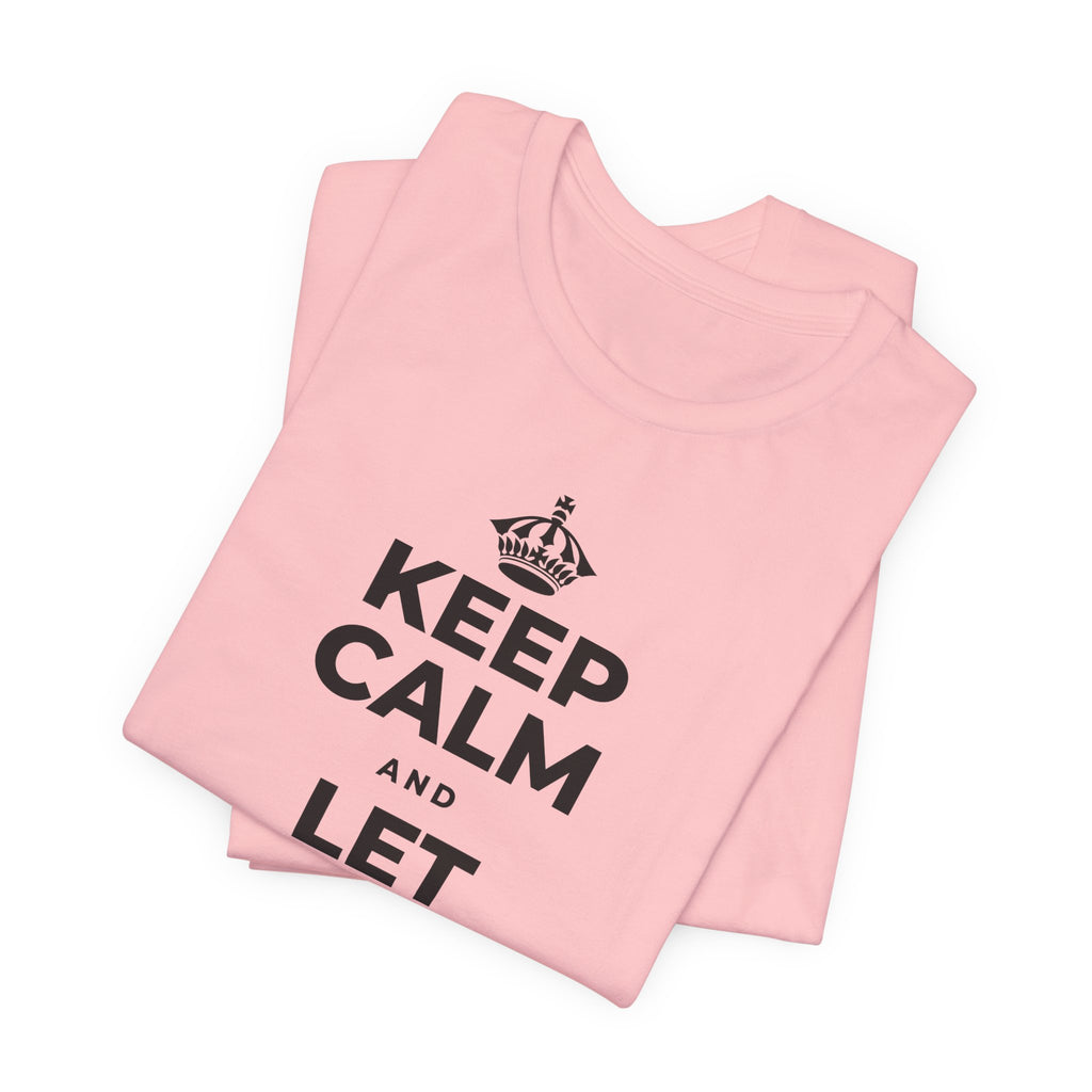 KEEP CALM AND LET YOUR JAW RELAX T-Shirt (White–Asphalt)