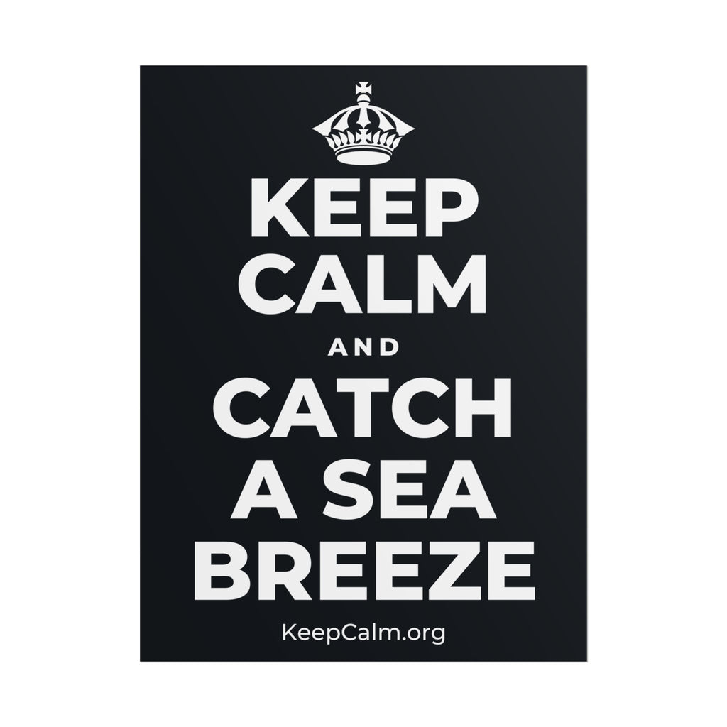 KEEP CALM AND CATCH A SEA BREEZE Poster (Dark)