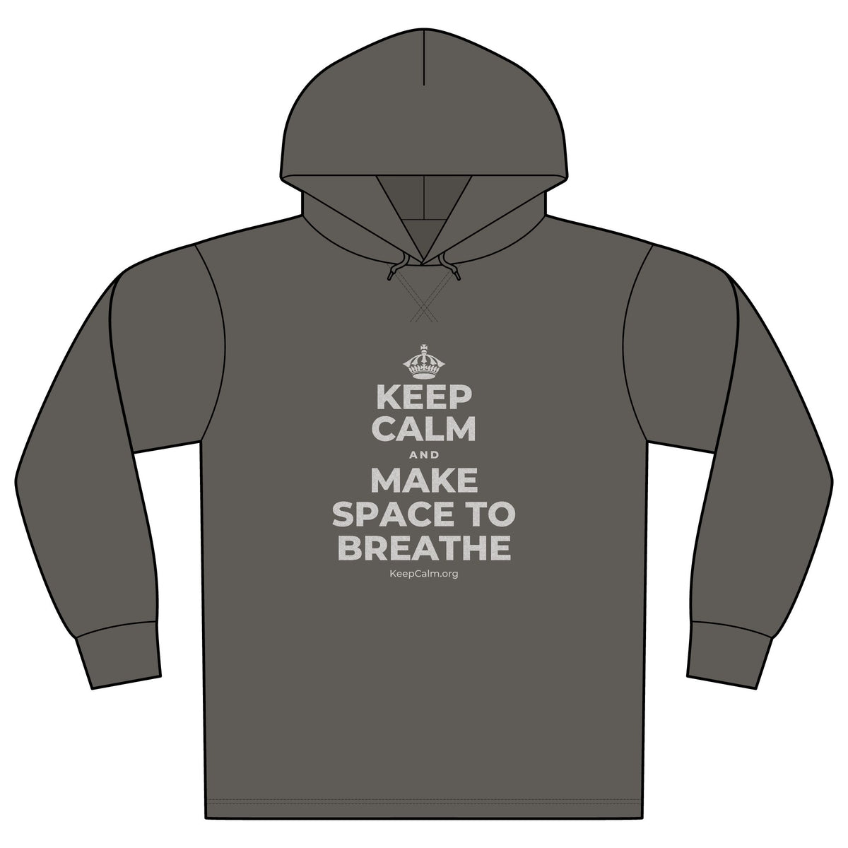 KEEP CALM AND MAKE SPACE TO BREATHE Organic Hoodie Tee