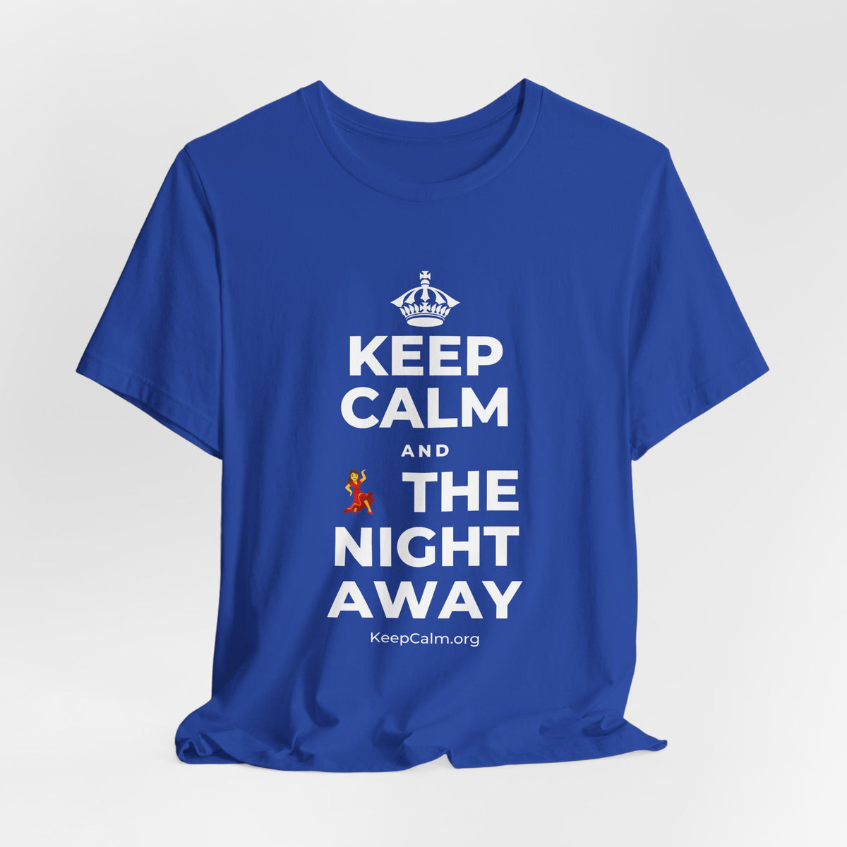 KEEP CALM AND 💃 THE NIGHT AWAY T-Shirt (Soft Cream–Heather Mauve)