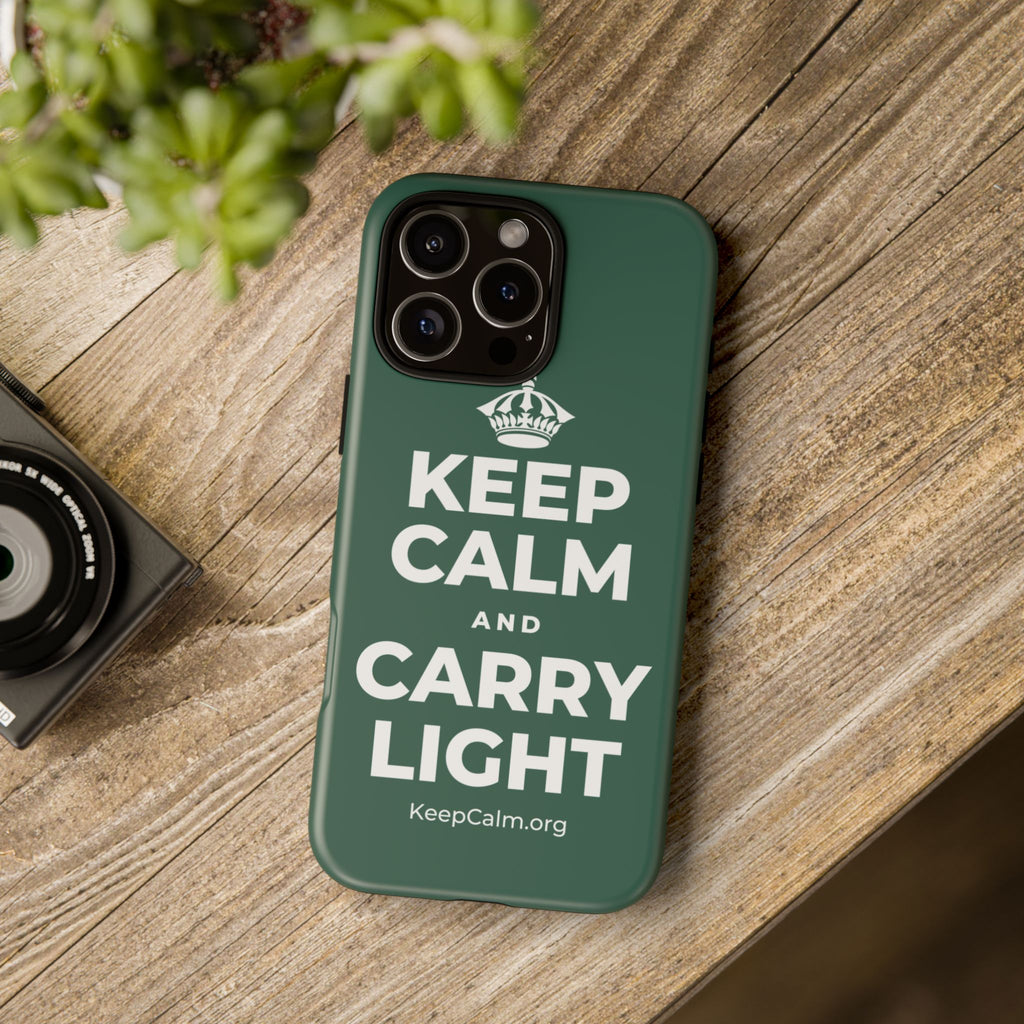 KEEP CALM AND CARRY LIGHT Phone Case