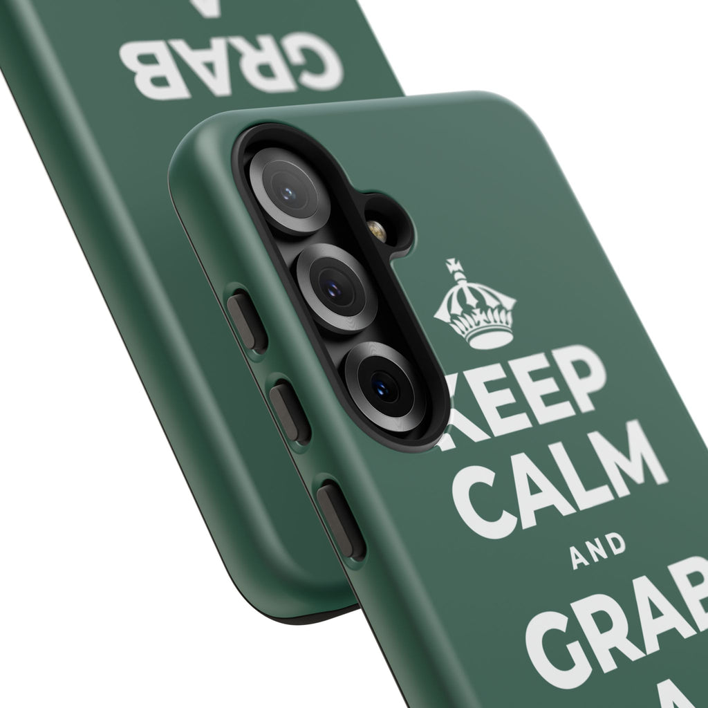 KEEP CALM AND GRAB A WARM DRINK Phone Case