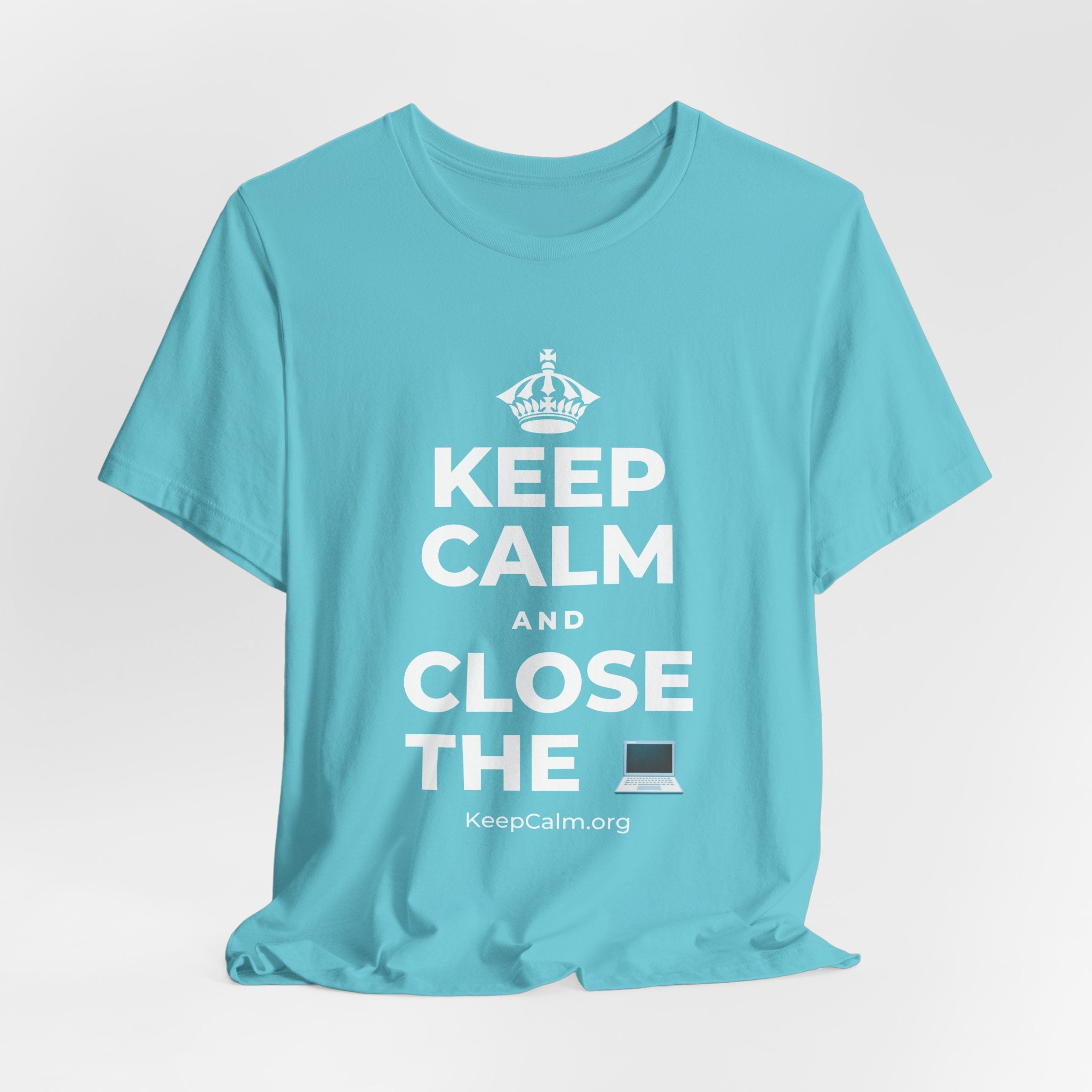 KEEP CALM AND CLOSE THE 💻 T-Shirt (Soft Cream–Heather Mauve)