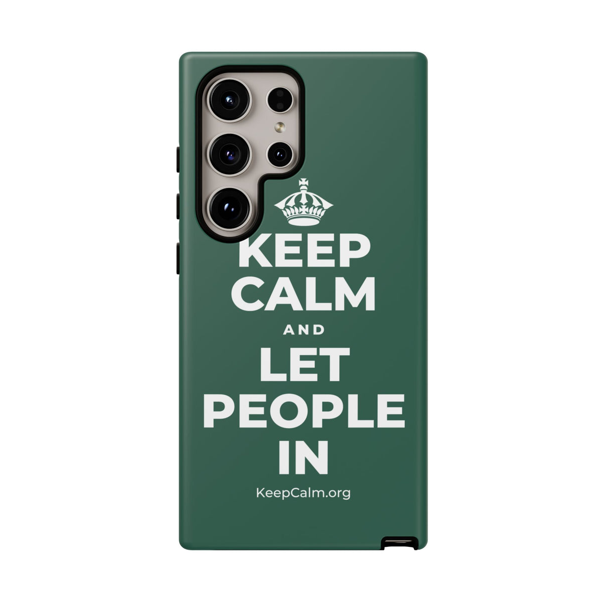 KEEP CALM AND LET PEOPLE IN Phone Case
