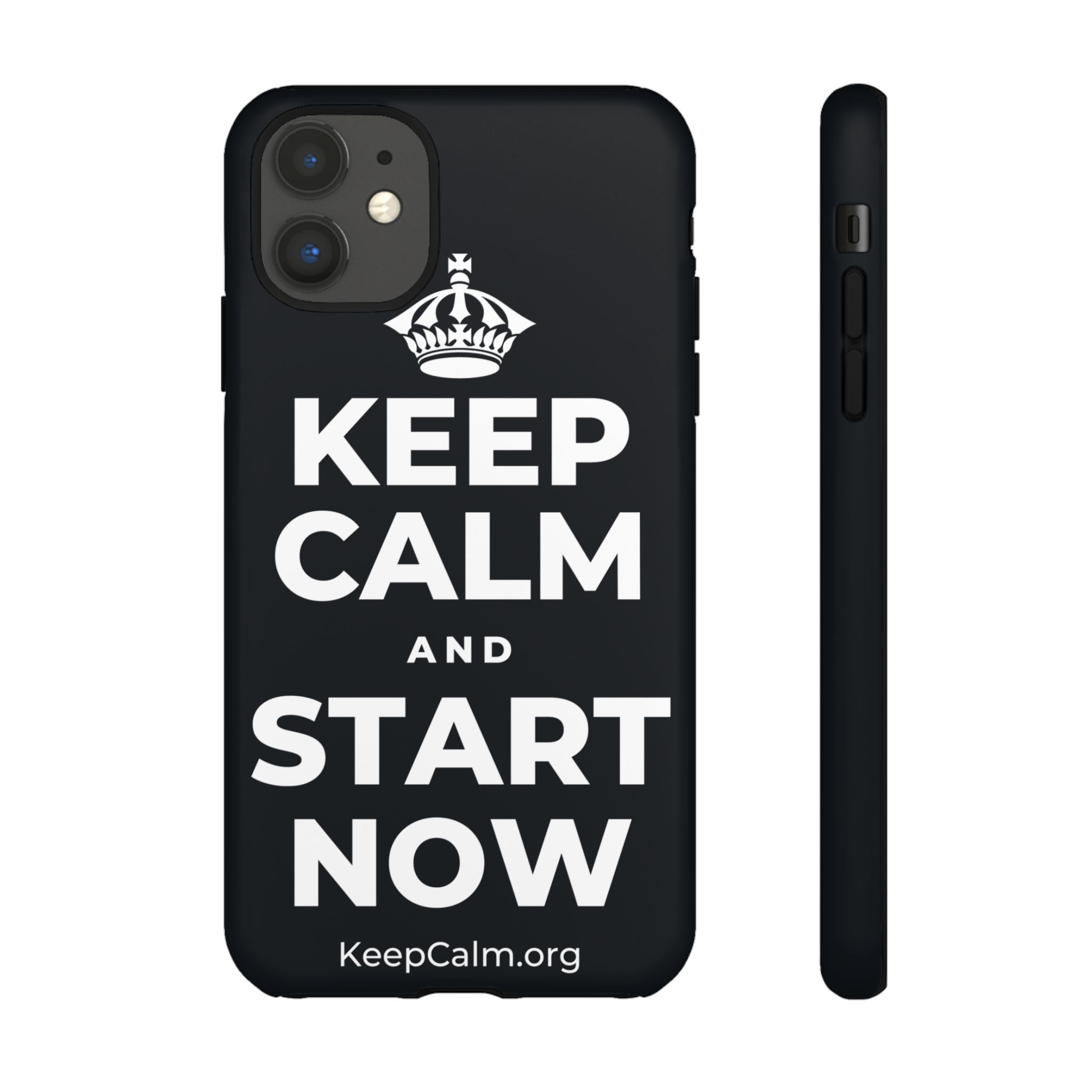 KEEP CALM AND START NOW Phone Case (Dark)