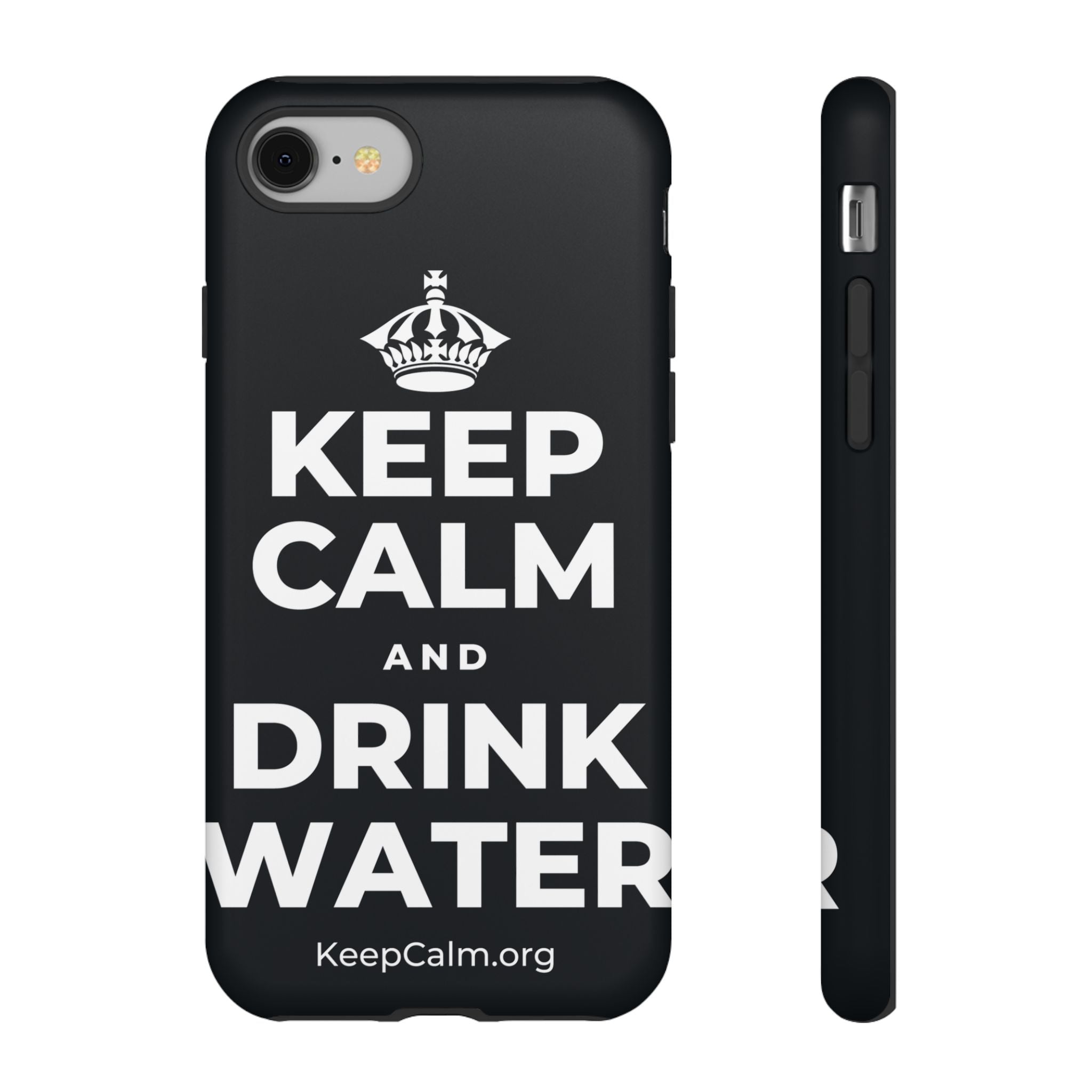 KEEP CALM AND DRINK WATER Phone Case (Dark)