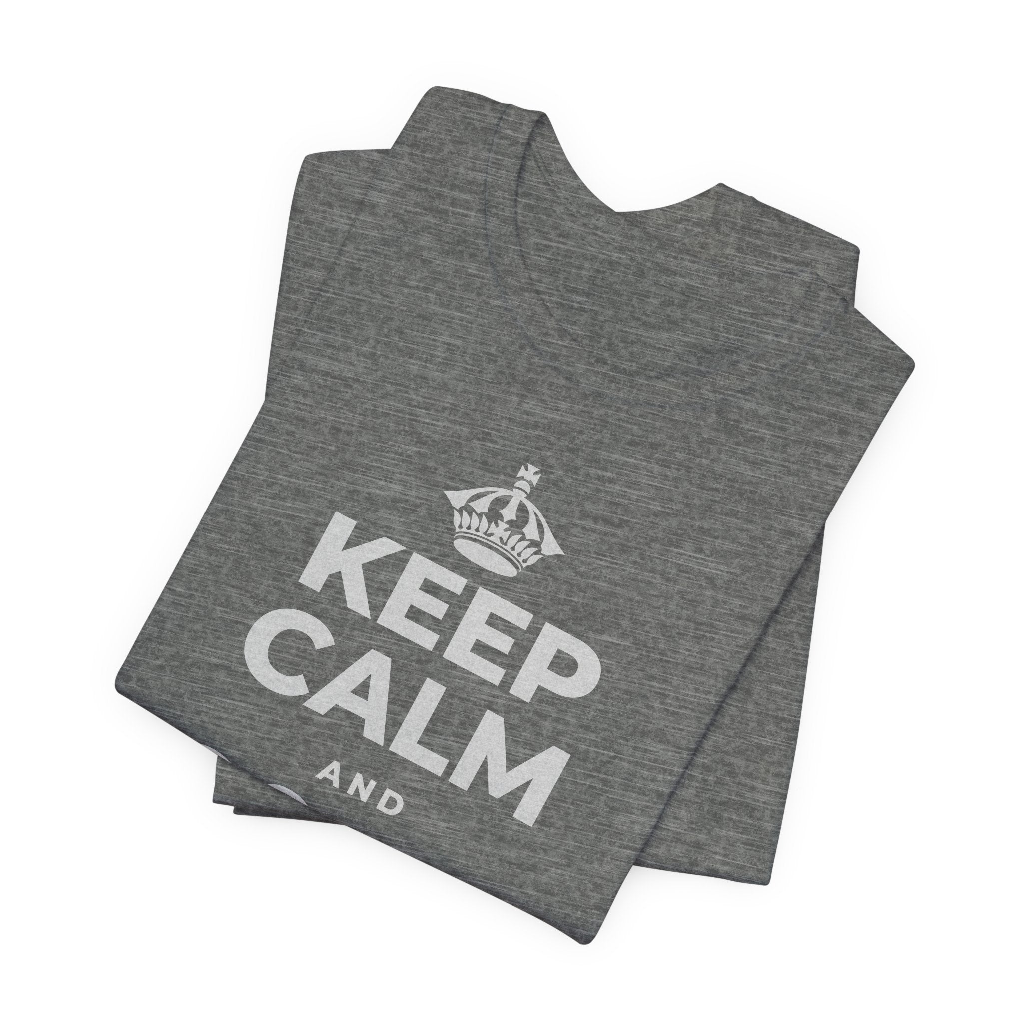 KEEP CALM AND জিনিসগুলো ঝরে যেতে দাও T-Shirt (Baby Blue–Silver)