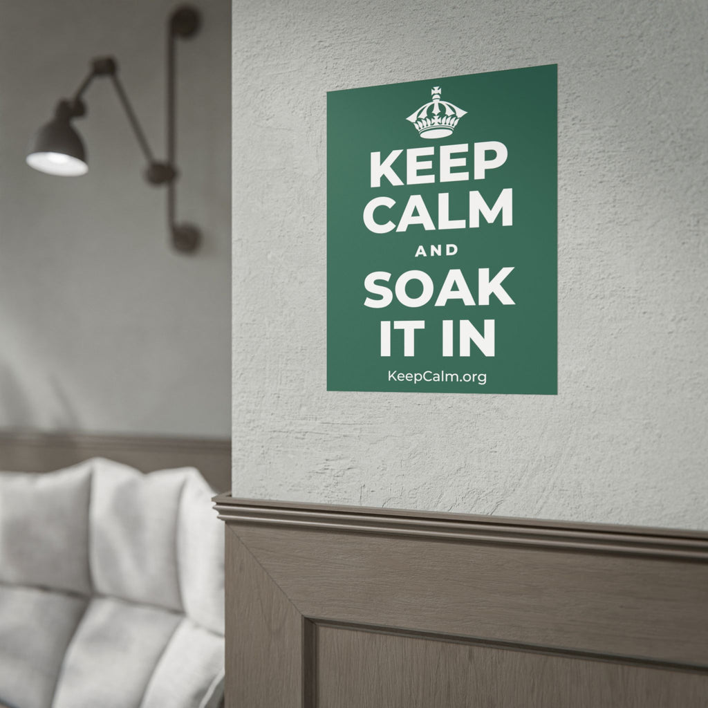 KEEP CALM AND SOAK IT IN Poster