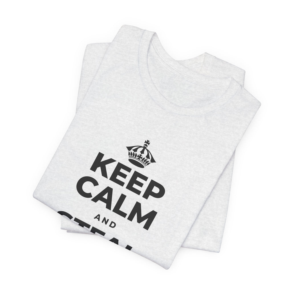 KEEP CALM AND STEAL THE SHOW T-Shirt (Soft Cream–Heather Mauve)