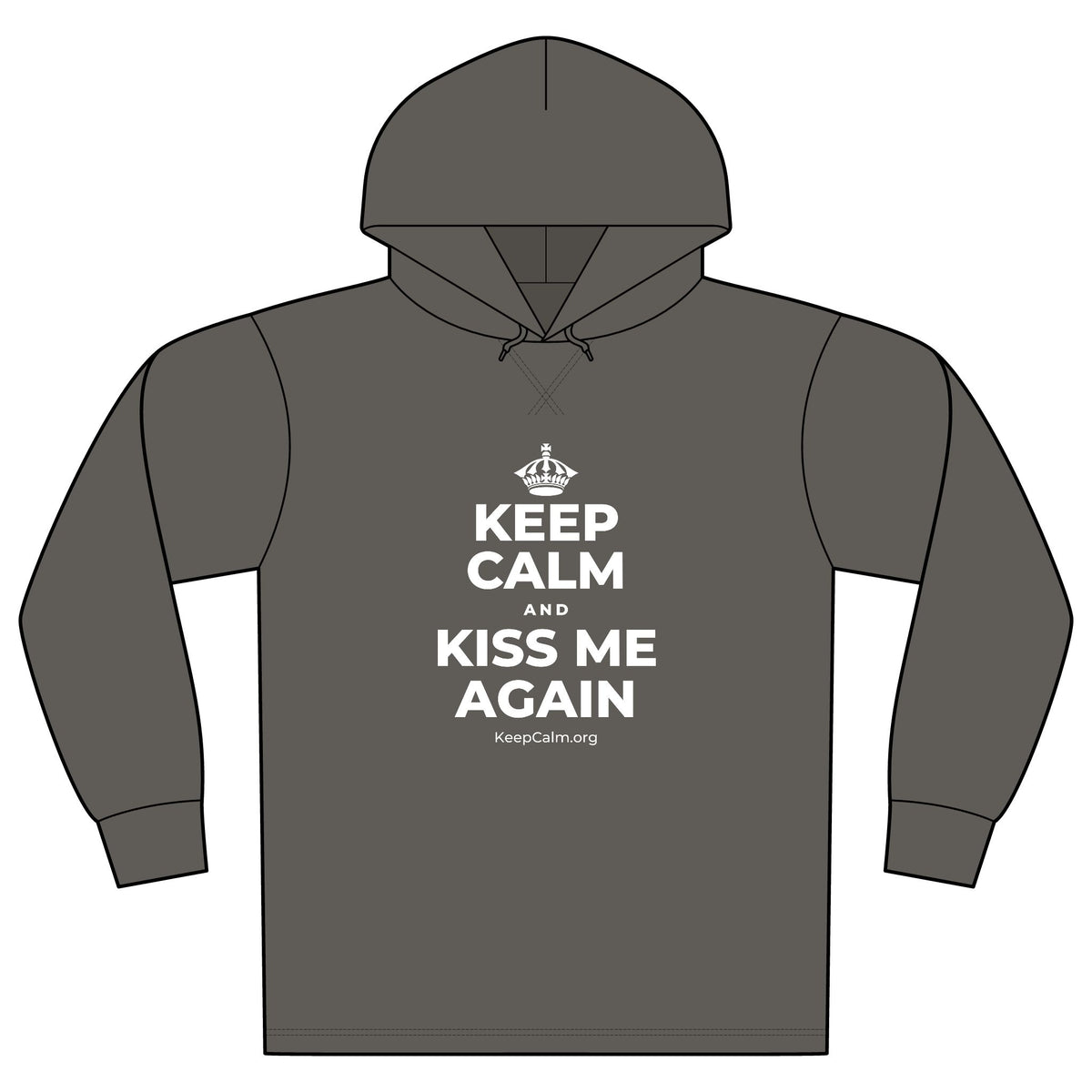 KEEP CALM AND KISS ME AGAIN Organic Hoodie Tee