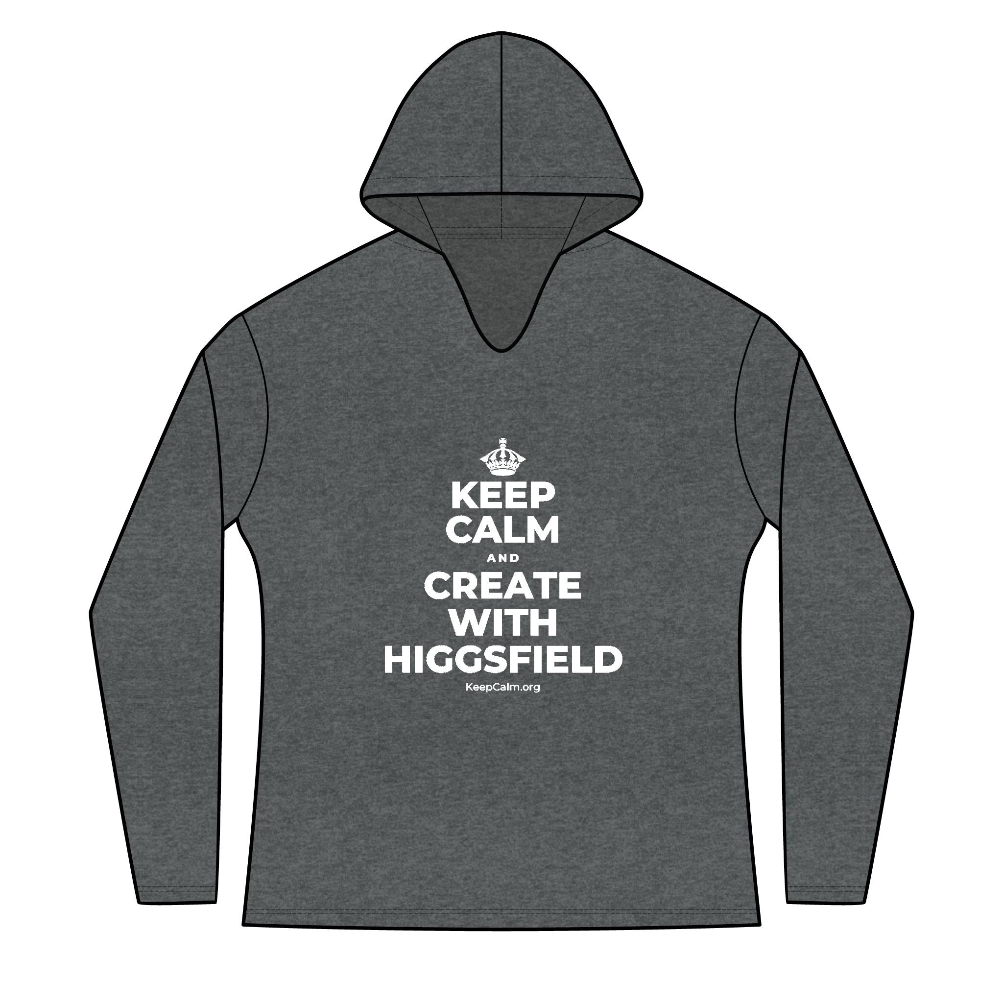 KEEP CALM AND CREATE WITH HIGGSFIELD Women's Long Sleeve Hoodie
