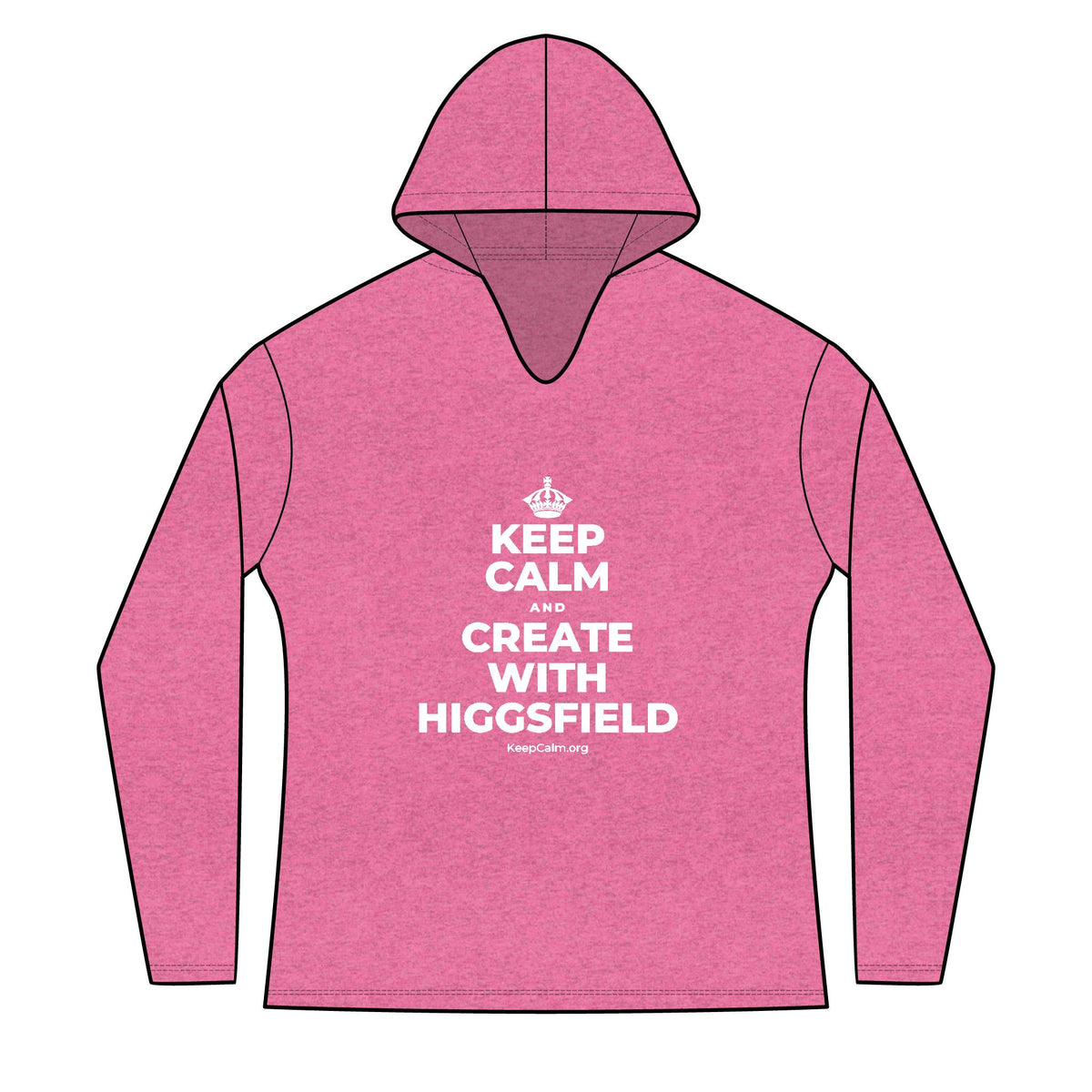 KEEP CALM AND CREATE WITH HIGGSFIELD Women's Long Sleeve Hoodie