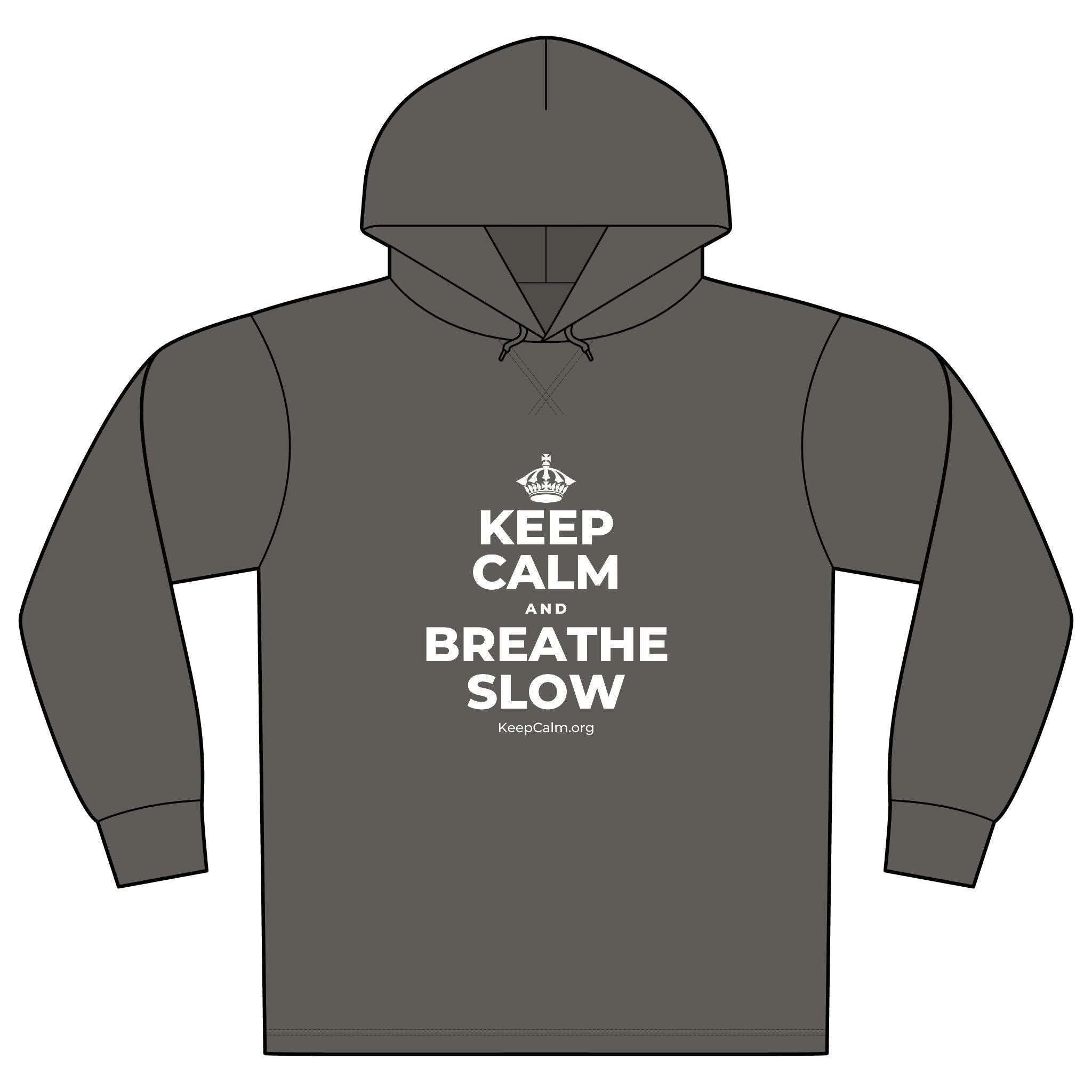 KEEP CALM AND BREATHE SLOW Organic Hoodie Tee