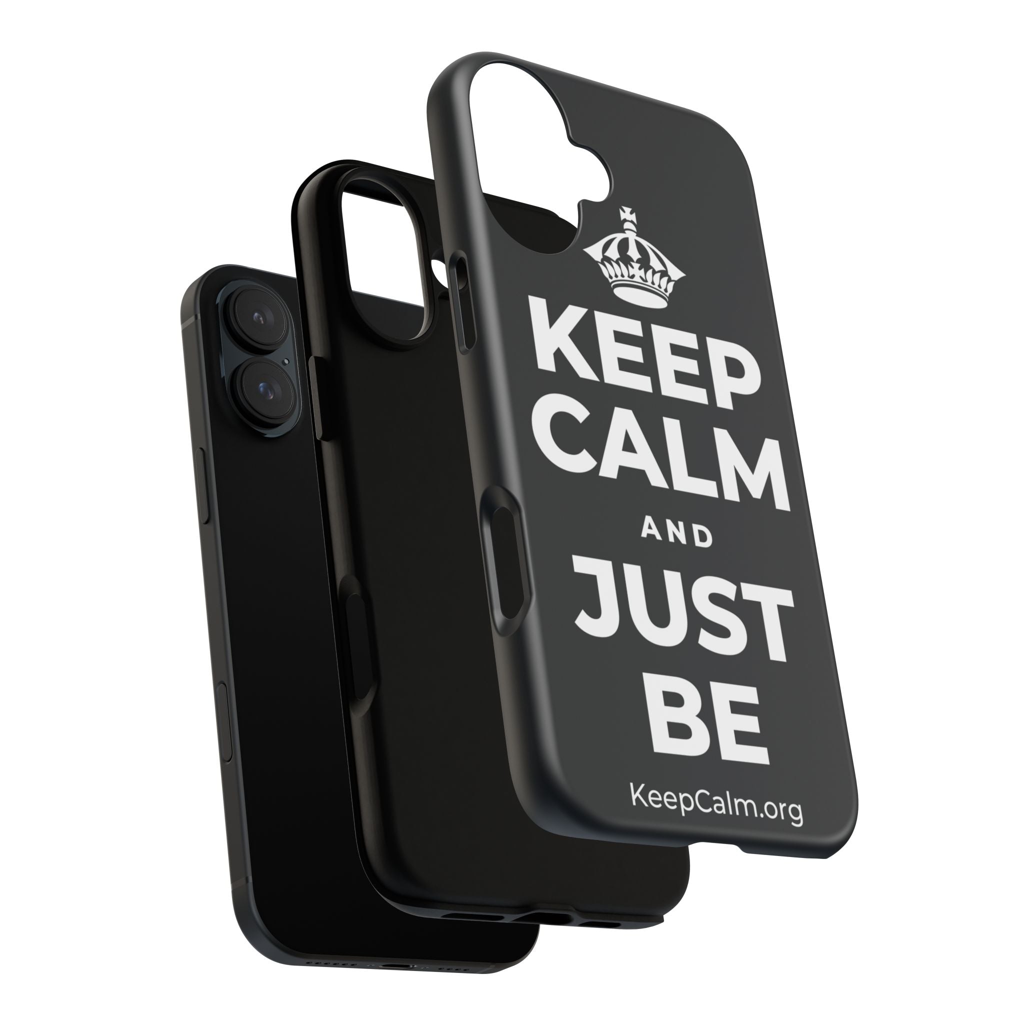 KEEP CALM AND JUST BE Phone Case (Dark)