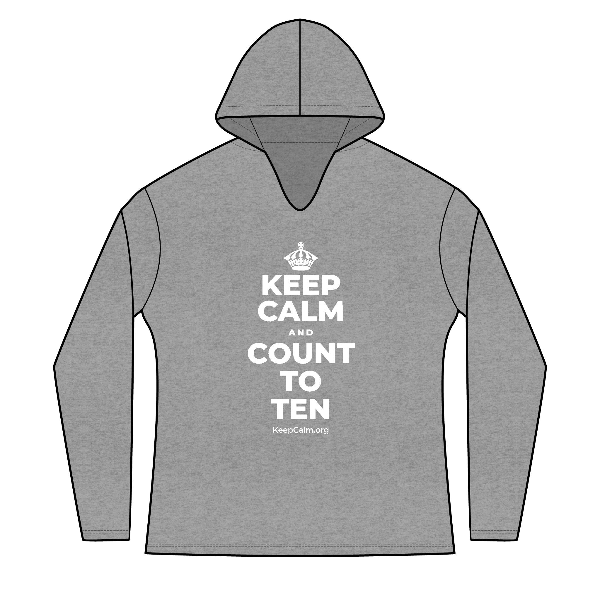 KEEP CALM AND COUNT TO TEN Women's Long Sleeve Hoodie